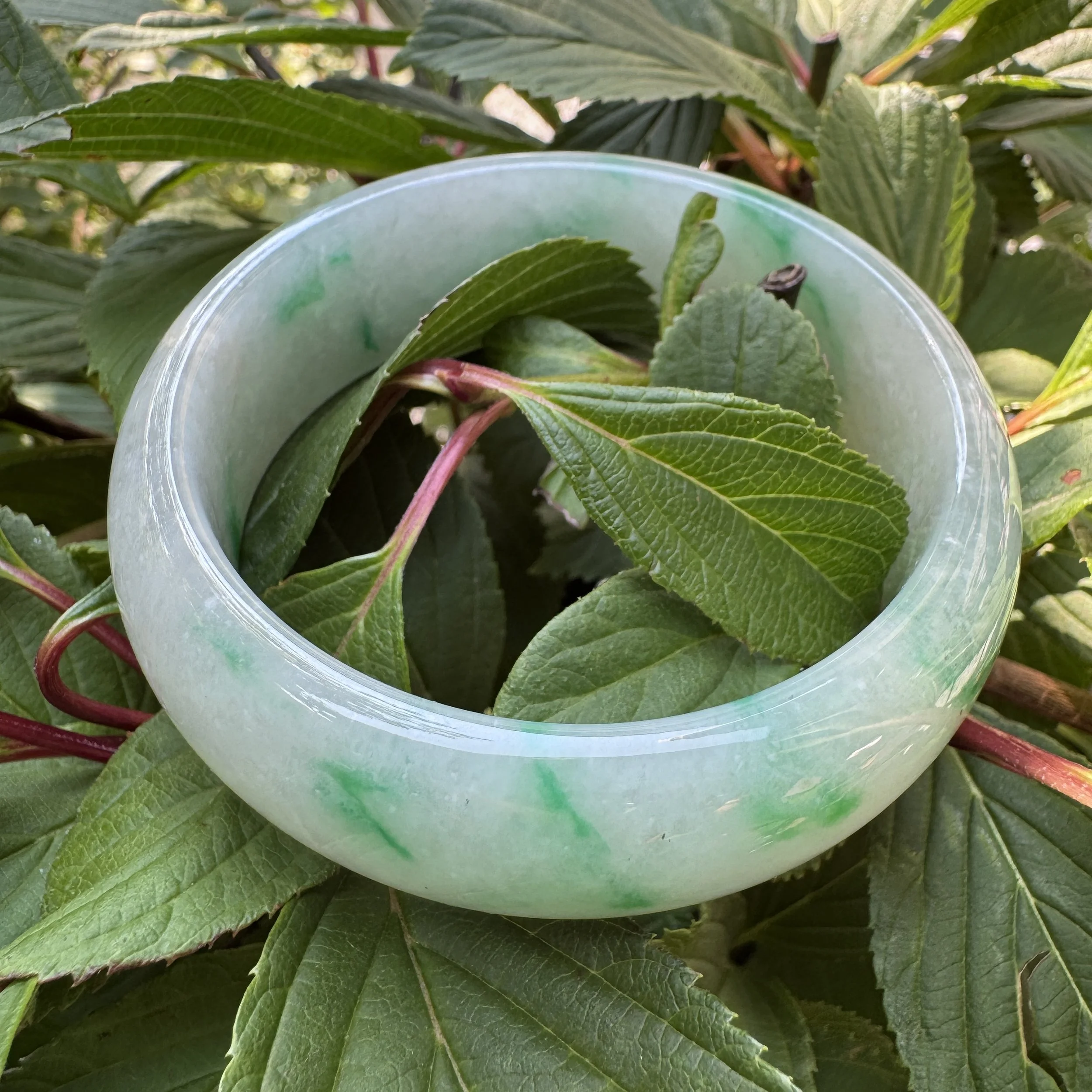 imperial icy Myanmar jadeite bangle bracelet- jademastervancouver.com