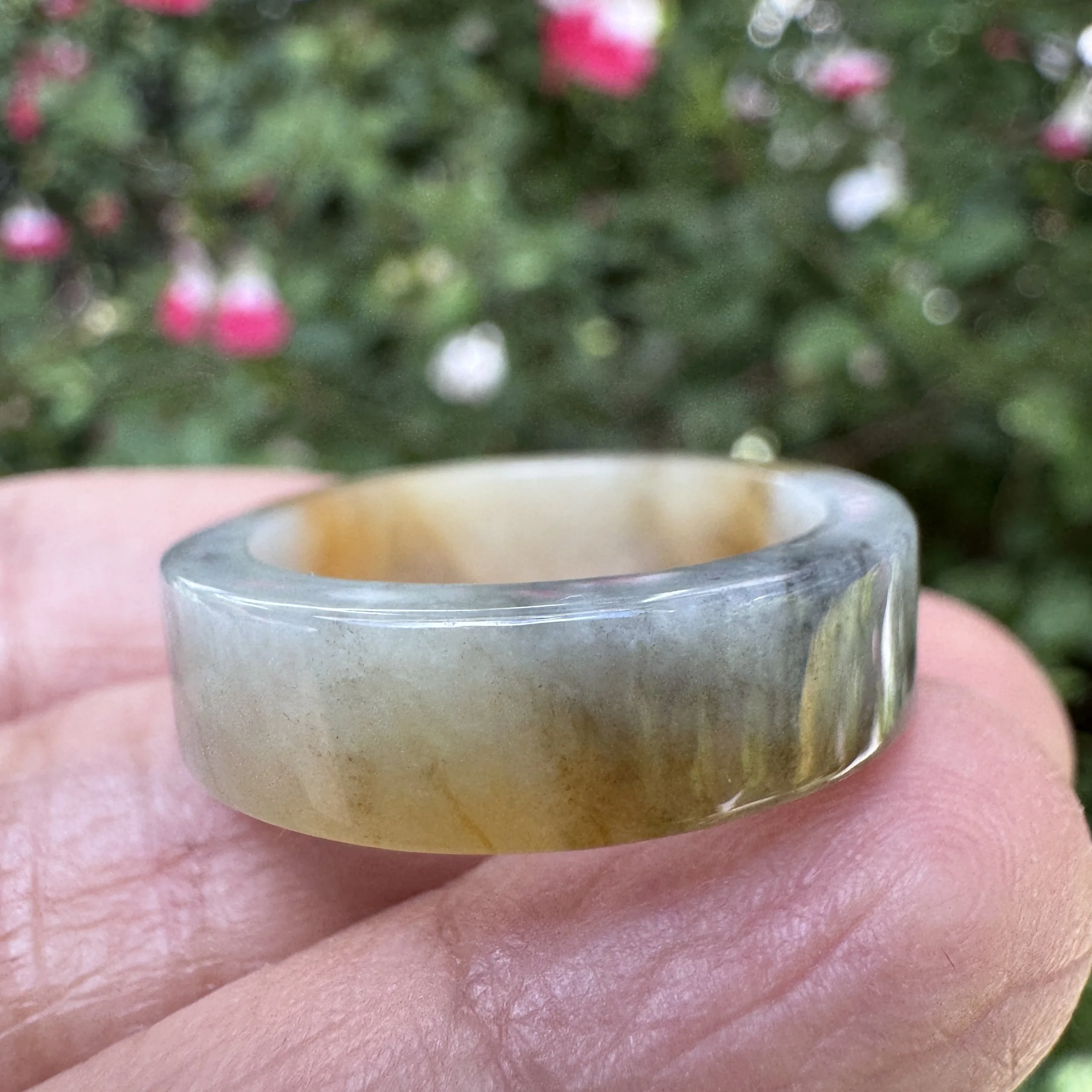 Size 9 Natural Jade Ring