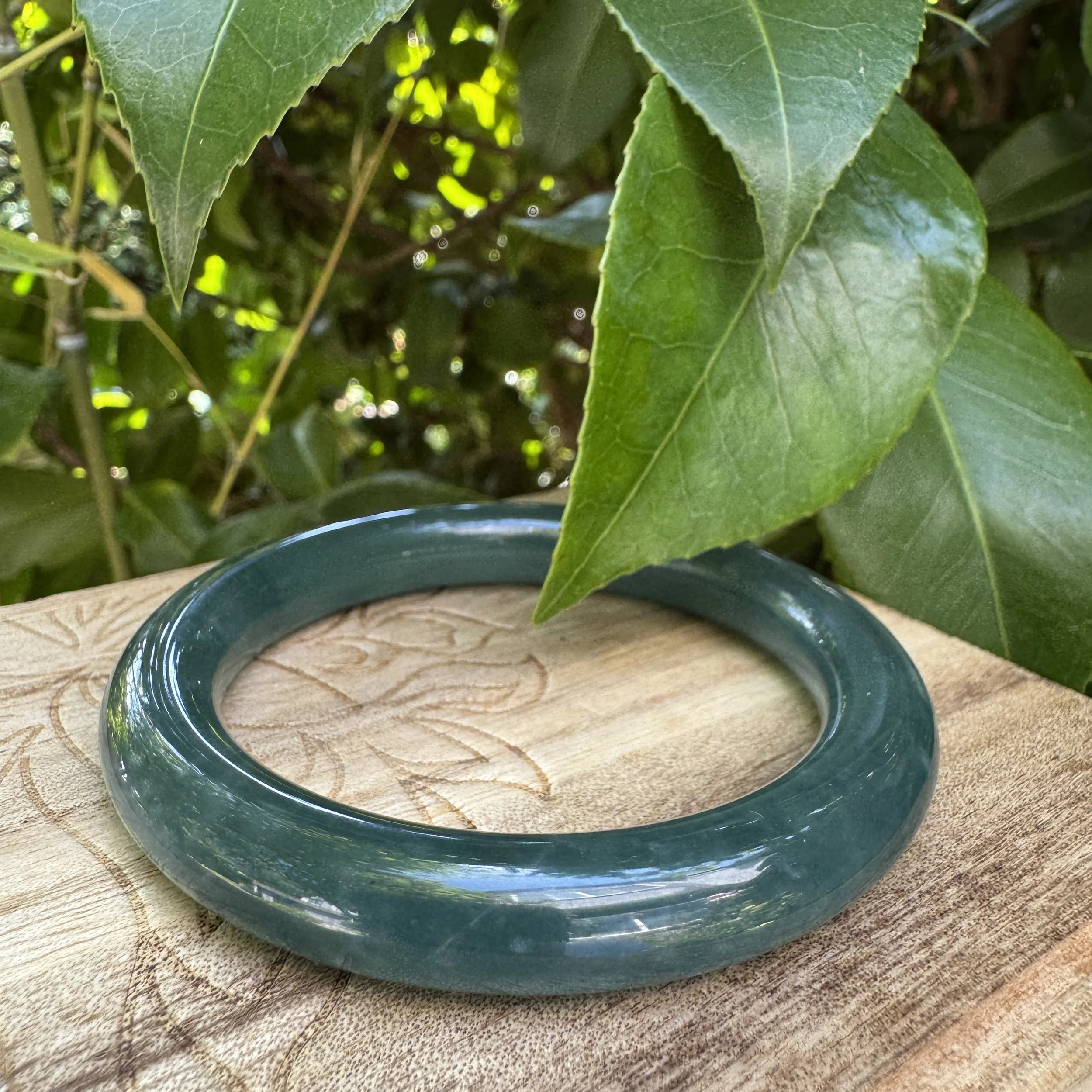 blue icy jadeite  bangle - jademastervancouver.com