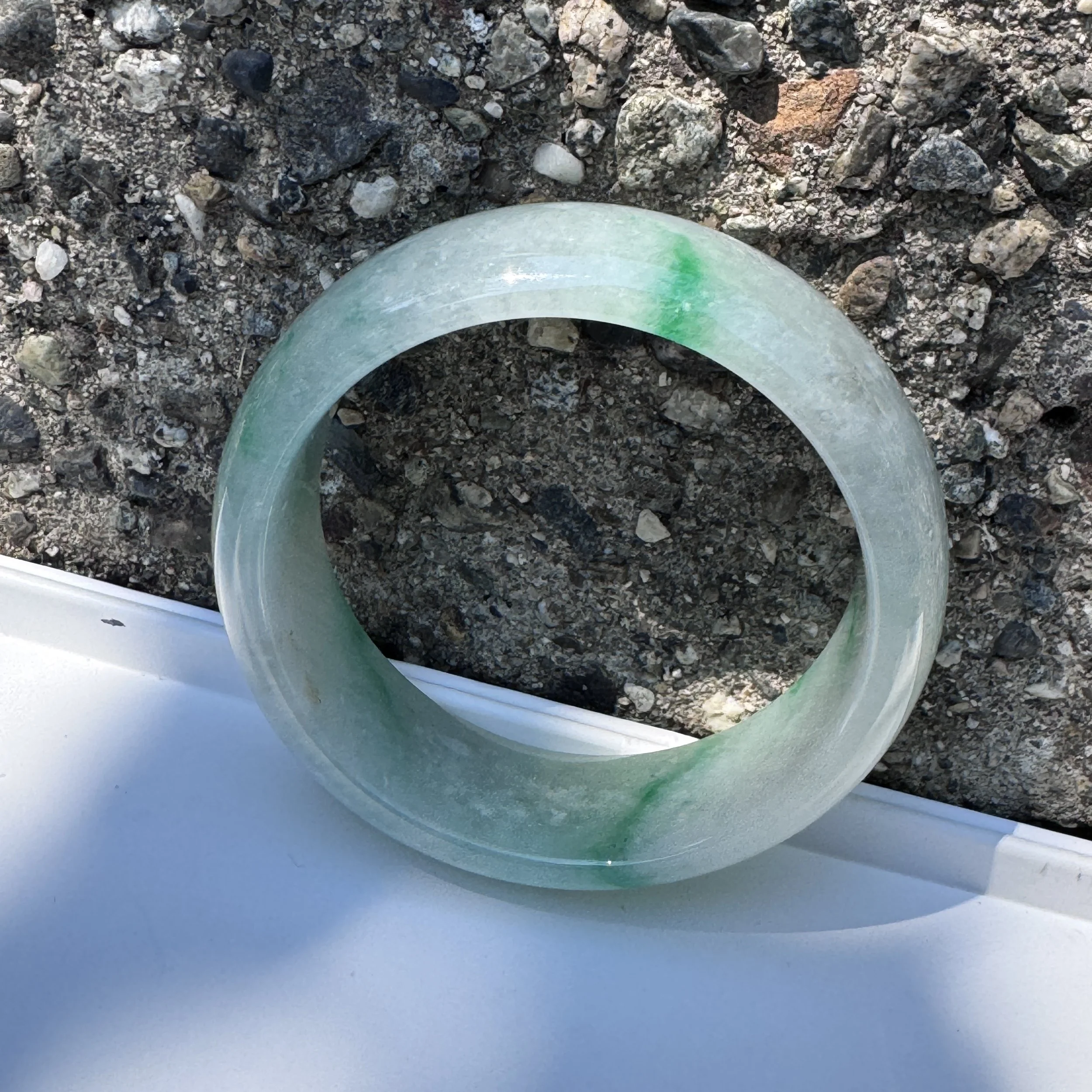 imperial icy Myanmar jadeite bangle bracelet- jademastervancouver.com