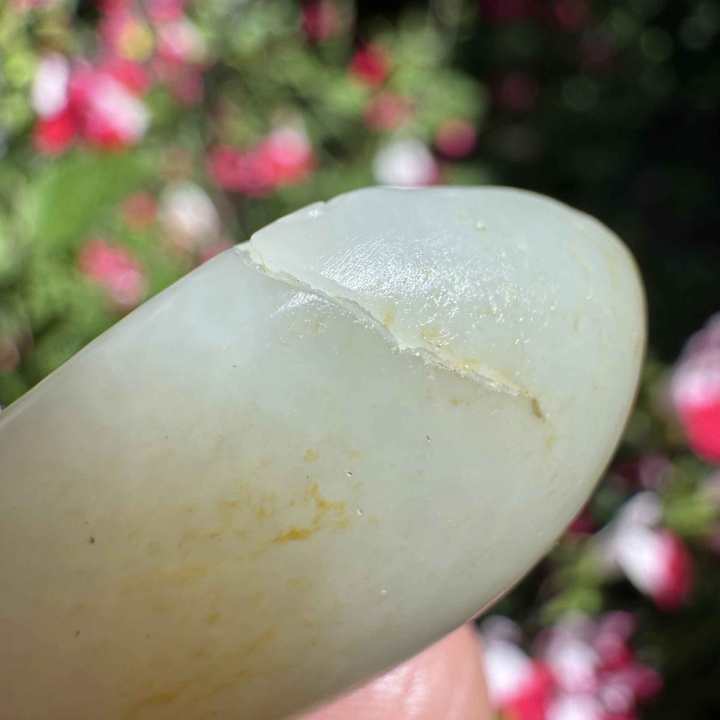 op grade Hetian mutton fat white seed jade- jademastervancouver