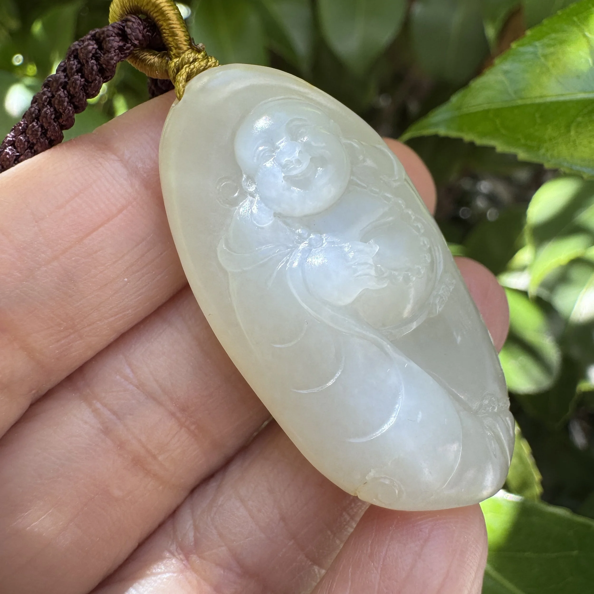 op grade Hetian mutton fat white seed jade- jademastervancouver