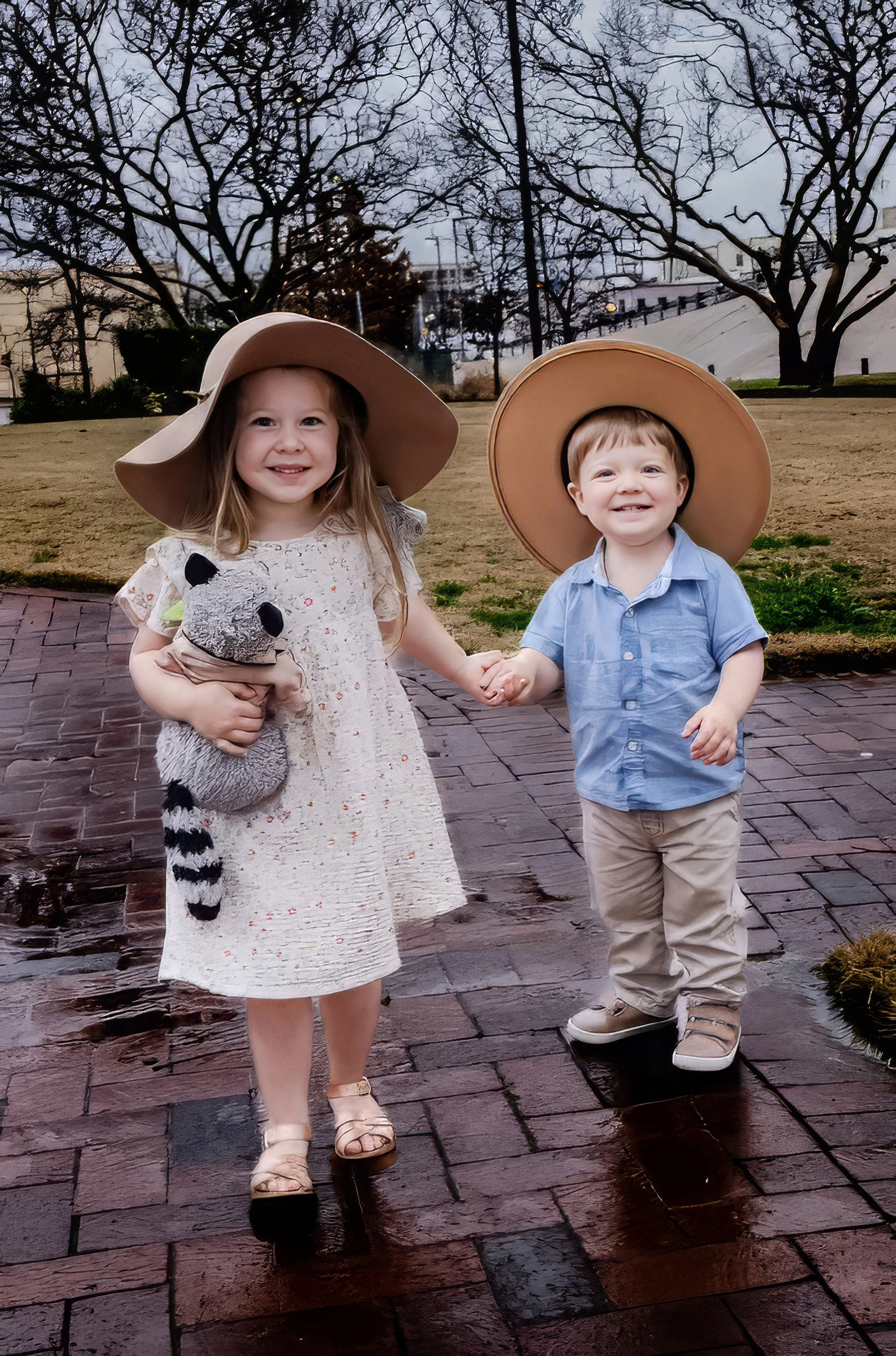 Family trying a new adventure together during a documentary family photo session