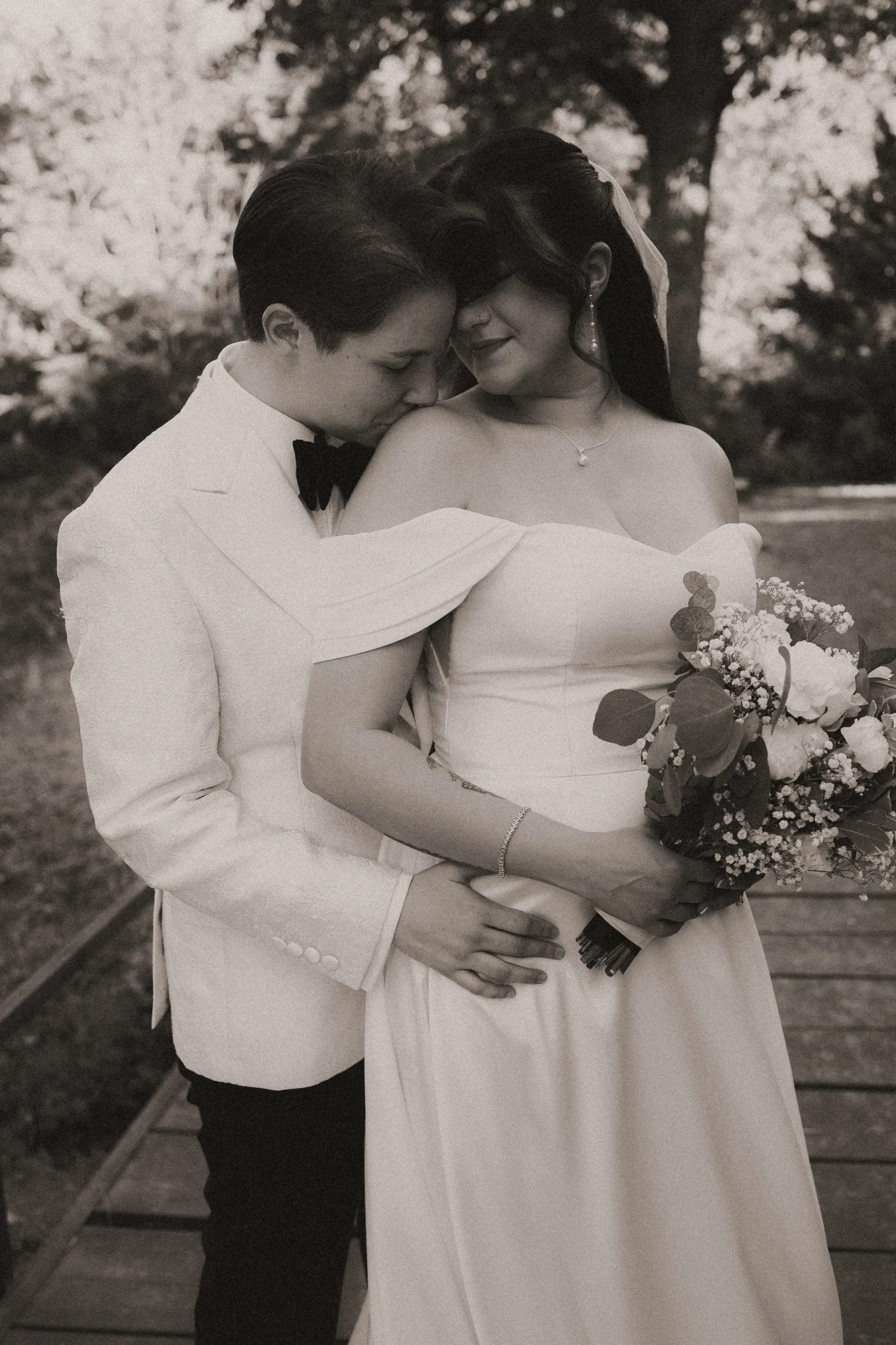 LGBTQ Couple photographed during their wedding day