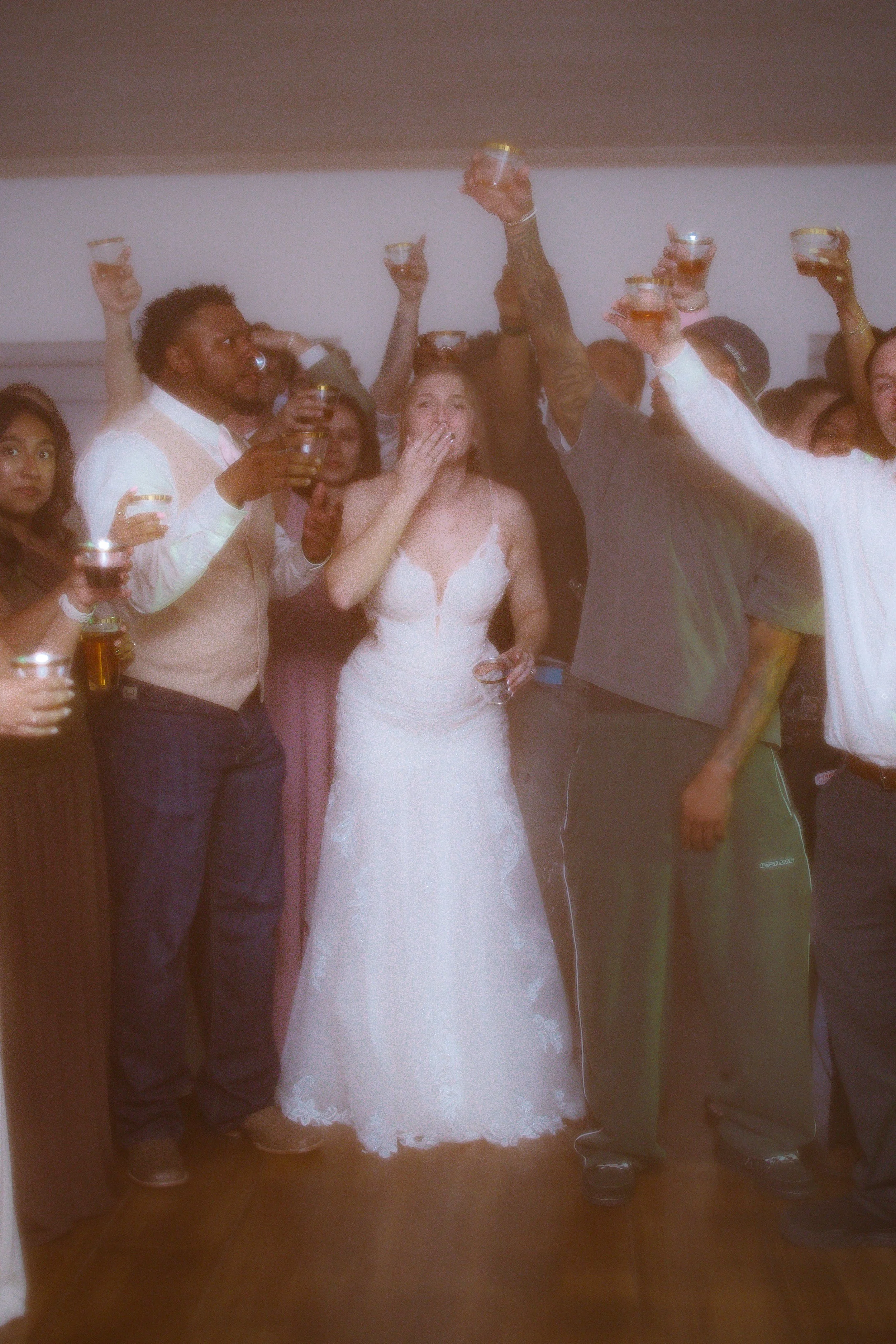 Hazy wedding toast
