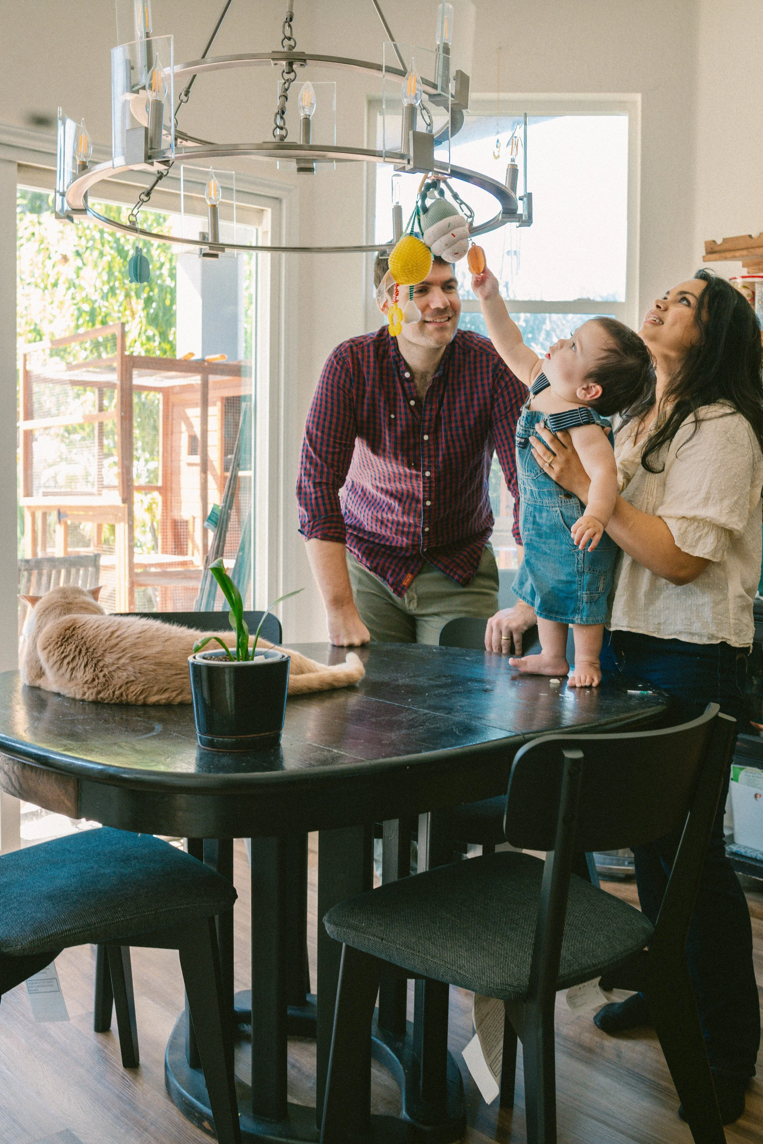 Children playing naturally during a documentary family photography session