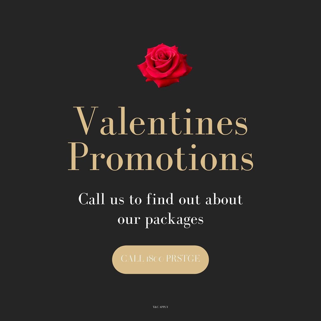 Call us to find out about our Valentines Day Packages!⁠
⁠
Call 1800 PRSTGE ⁠
(1800 777 843)⁠
⁠
#PrestigeCosmetics