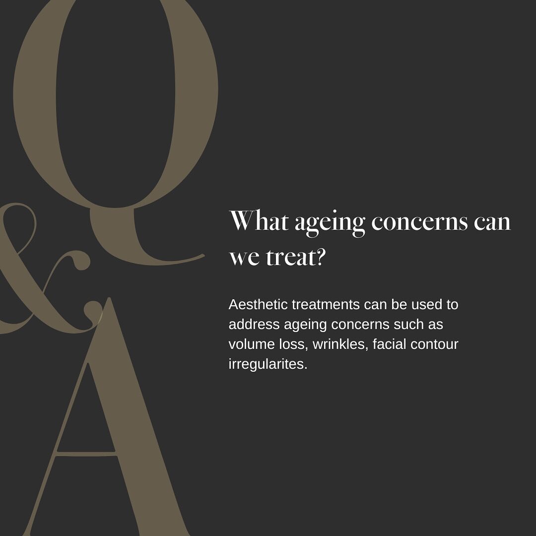What ageing concerns can we treat? ⁠
⁠
Aesthetic treatments can be used to address ageing concerns such as volume loss, wrinkles, facial contour irregularites.⁠
⁠
Call 1800 PRSTGE or link in bio to book. #PrestigeCosmetics