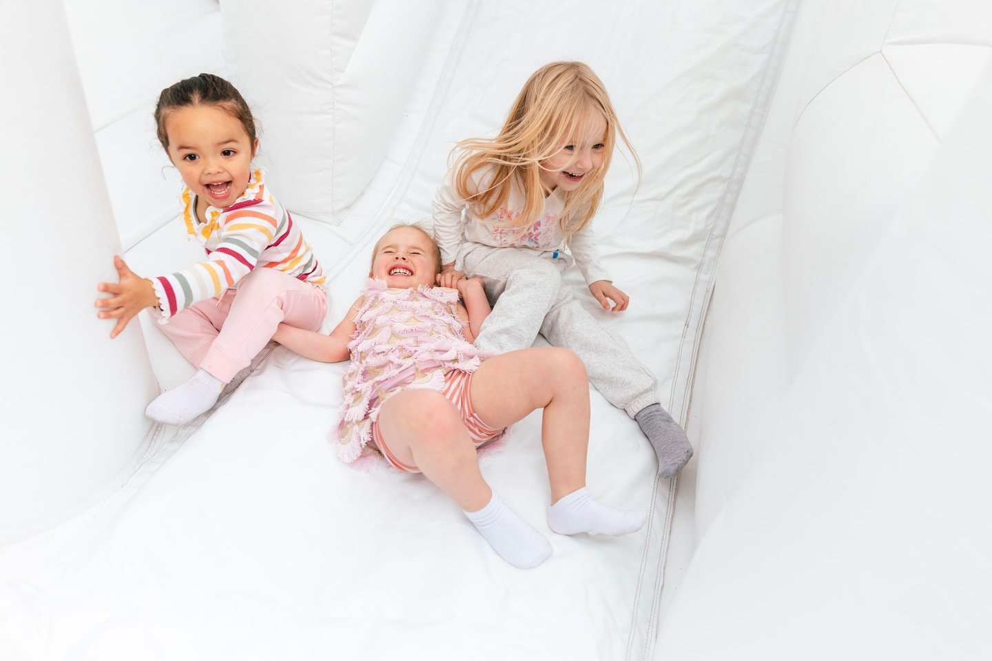 Smiles all around 🤍 the 15&rsquo;x15&rsquo; Bounce House with Slide is always a fan favorite! #bouncehouserental #partyrentals