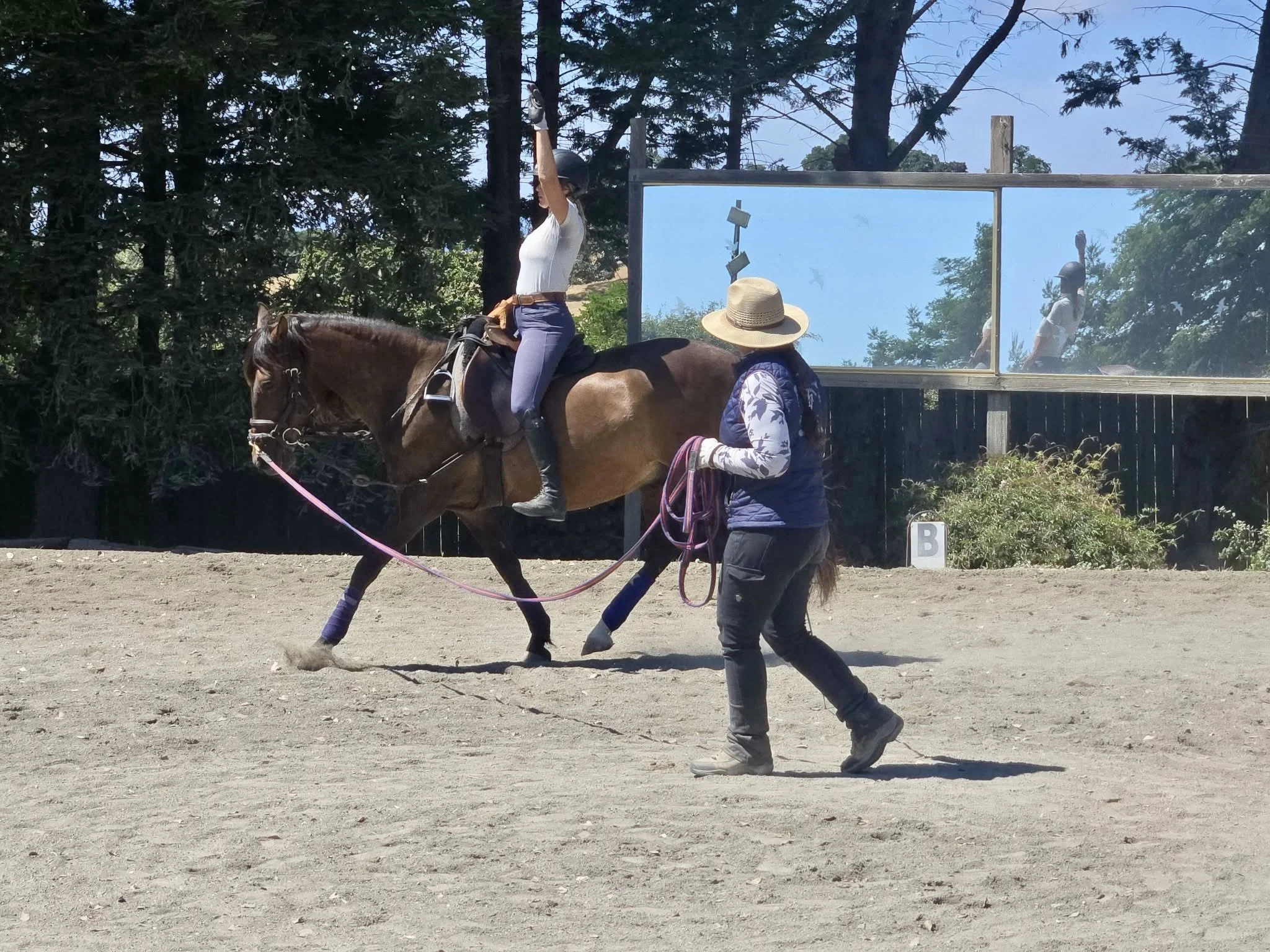 Ashley in a lunge lesson with Tressa Boulden