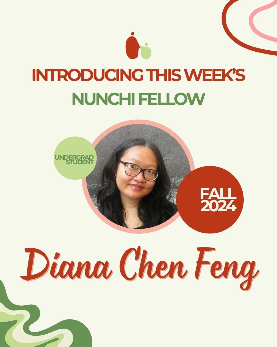 Introducing this week&rsquo;s Nunchi fellow, Diana Chen Feng! 🌟

To Diana, Nunchi gives her the opportunity to spread awareness about mental health through impactful initiatives.

We&rsquo;re so grateful for the passionate, inspiring people who make