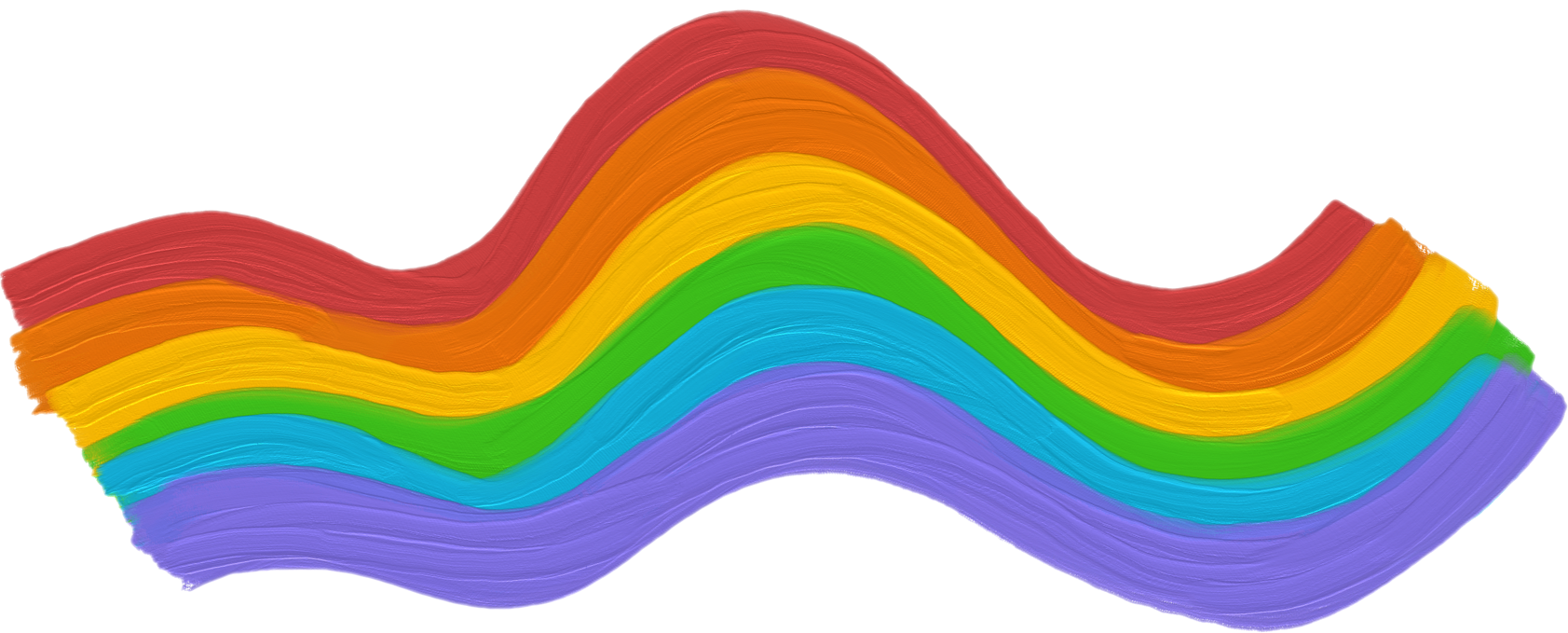 A rainbow-colored, wavy, fabric-like textured pattern with red, orange, yellow, green, blue, and purple colors.