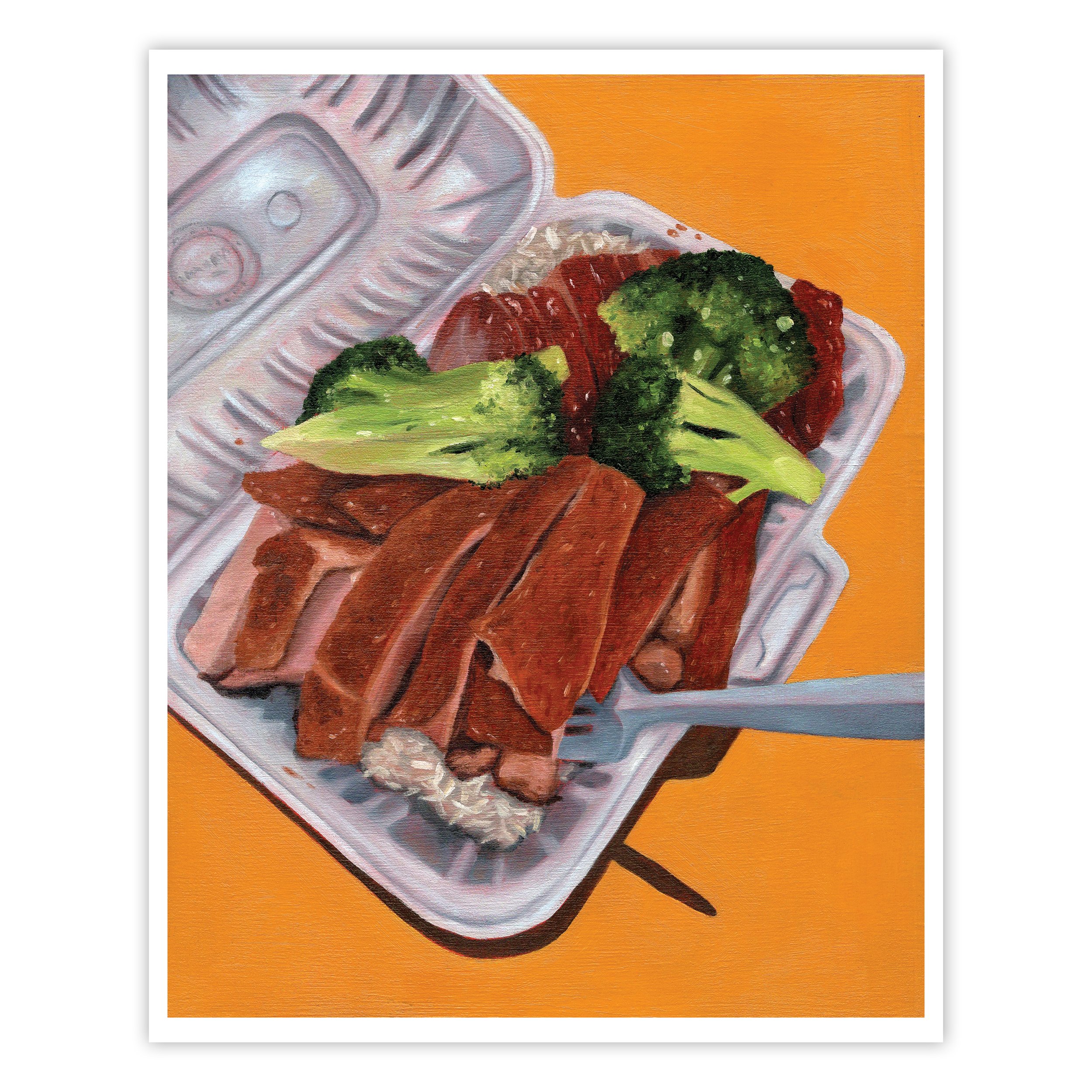 "Two BBQ Items on Rice" Fine Art Print