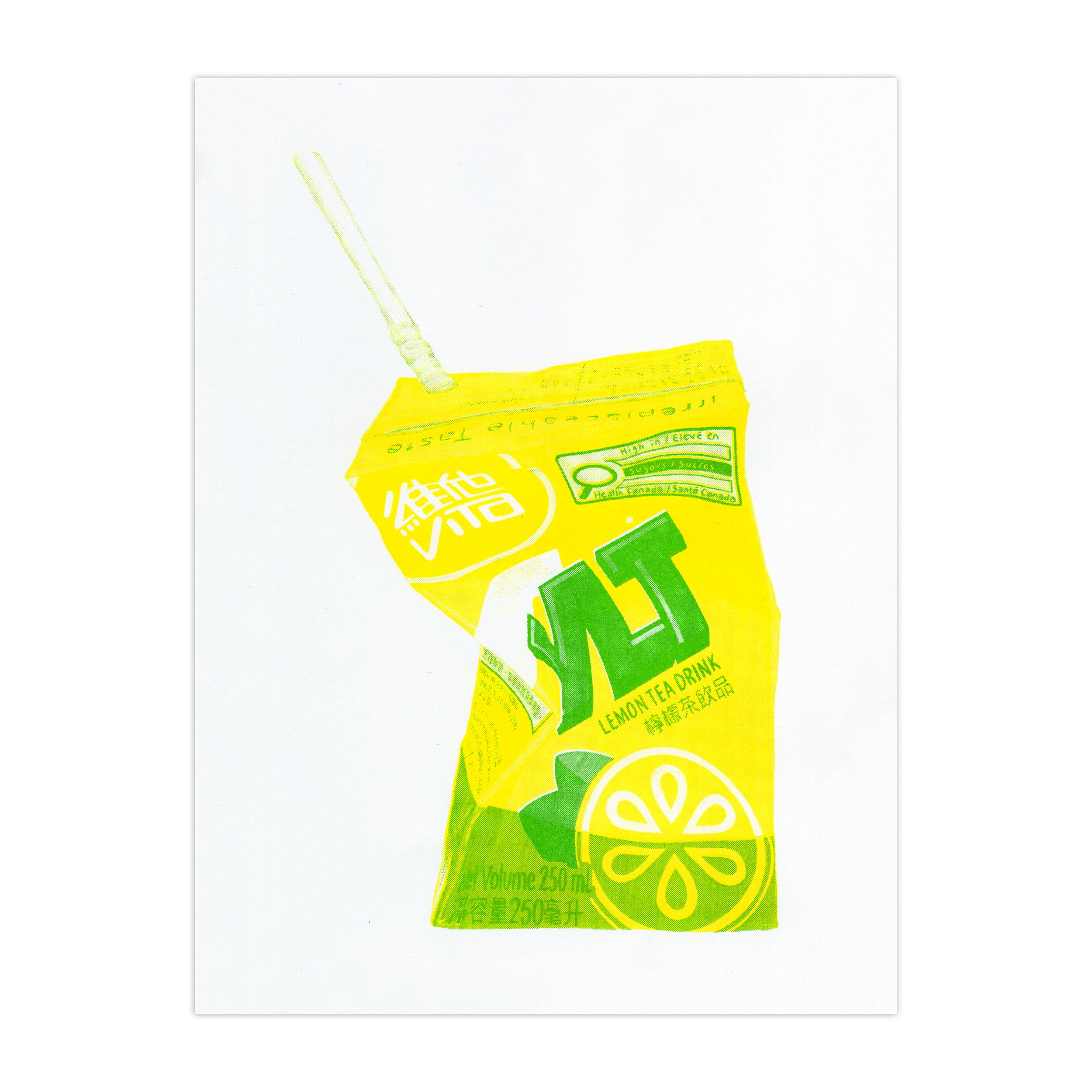 Vita Lemon Tea 2-Colour Risograph Print