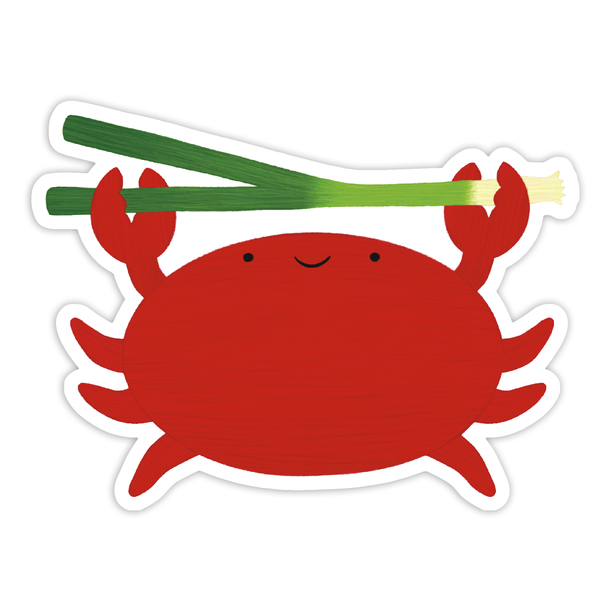 Green Onion Crab Sticker