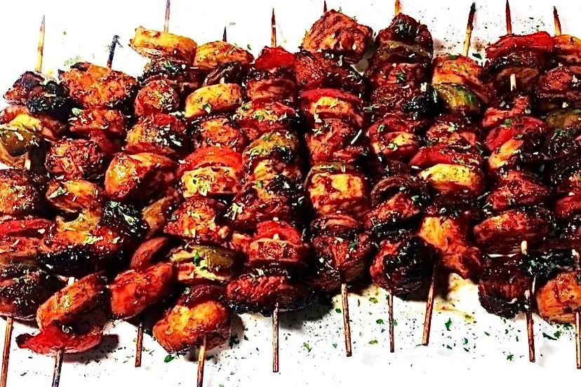 Sweet & Tangy Plantain Chicken Kabobs