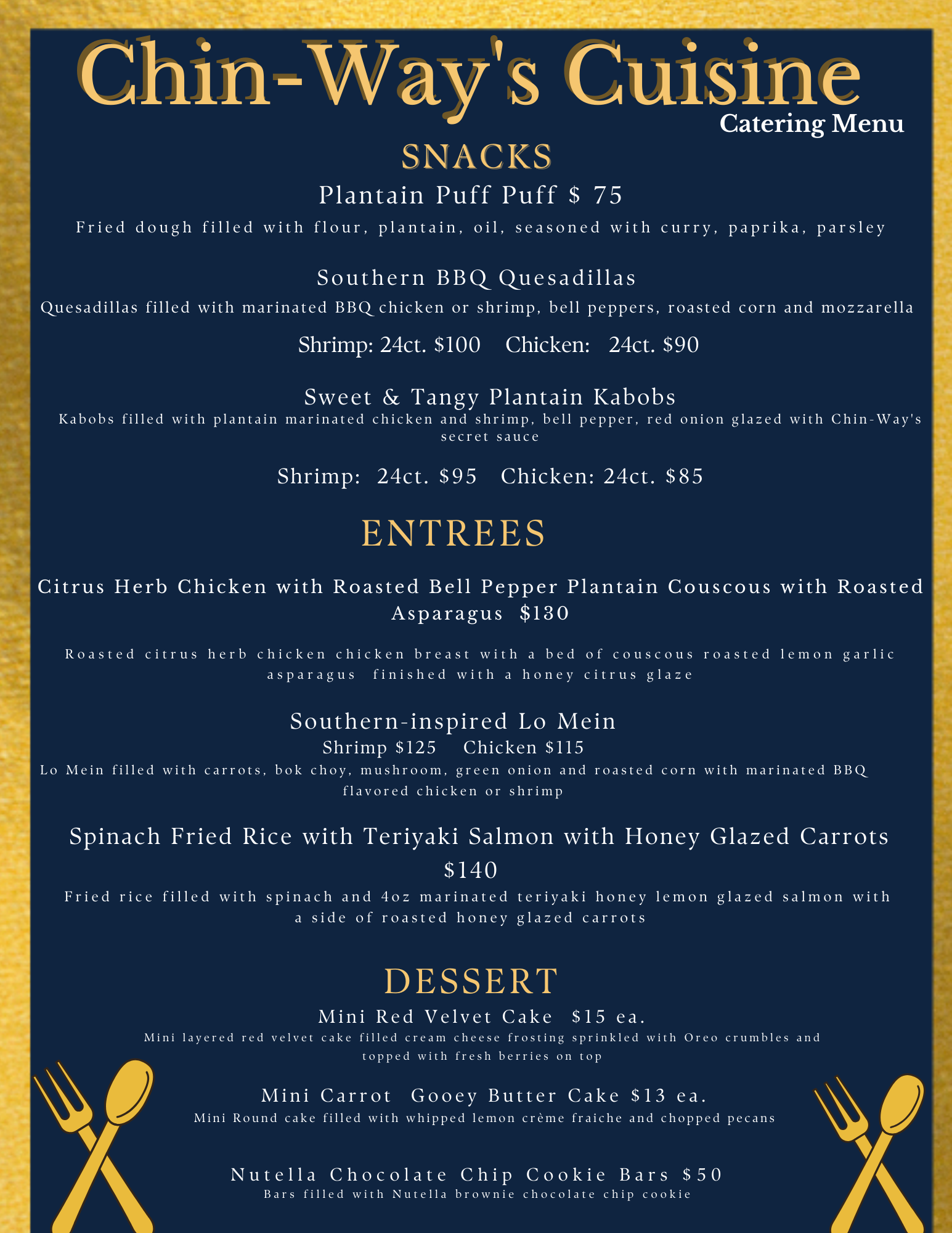 Catering Menu
