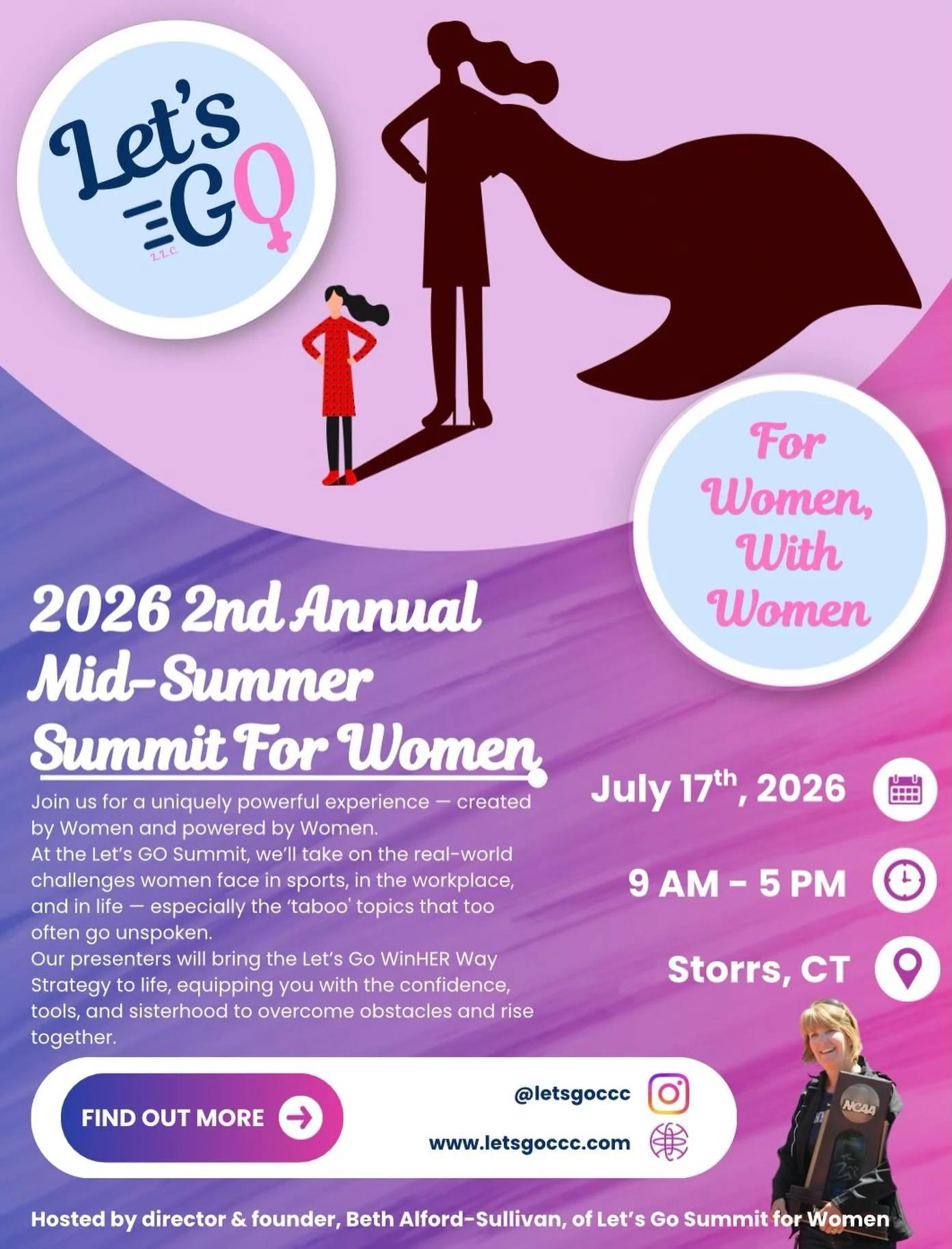 Popping in to share our flyer for this year&rsquo;s Mid-Summer Summit for Women and to let you know that REGISTRATION IS NOW LIVE!! 🤩🥳

Those that register by June 1st will be getting a Let&rsquo;s Go-exclusive gift👀

Link to register is in our bi