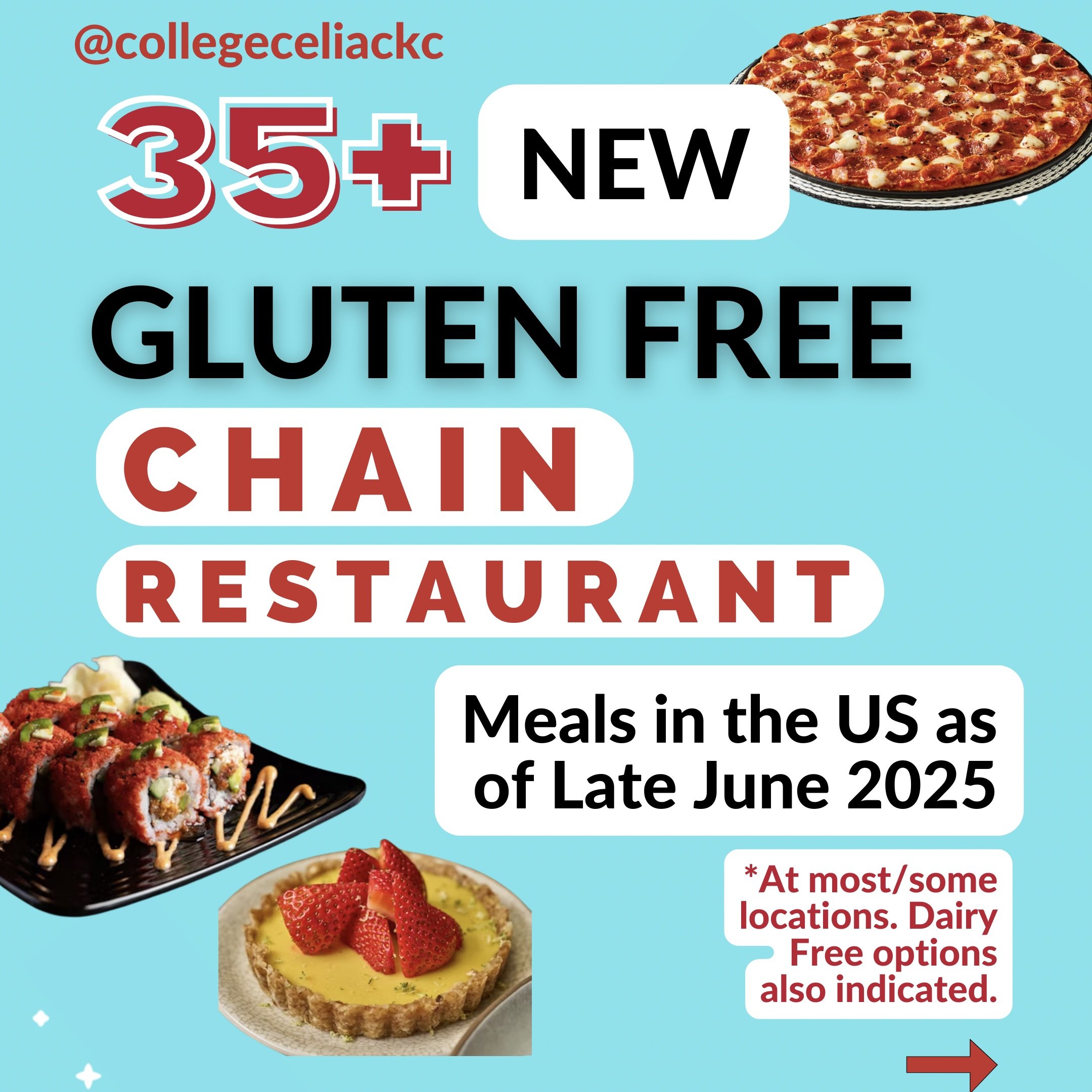 35+ NEW Gluten Free Options at US Chain Restaurants of Late June 2025