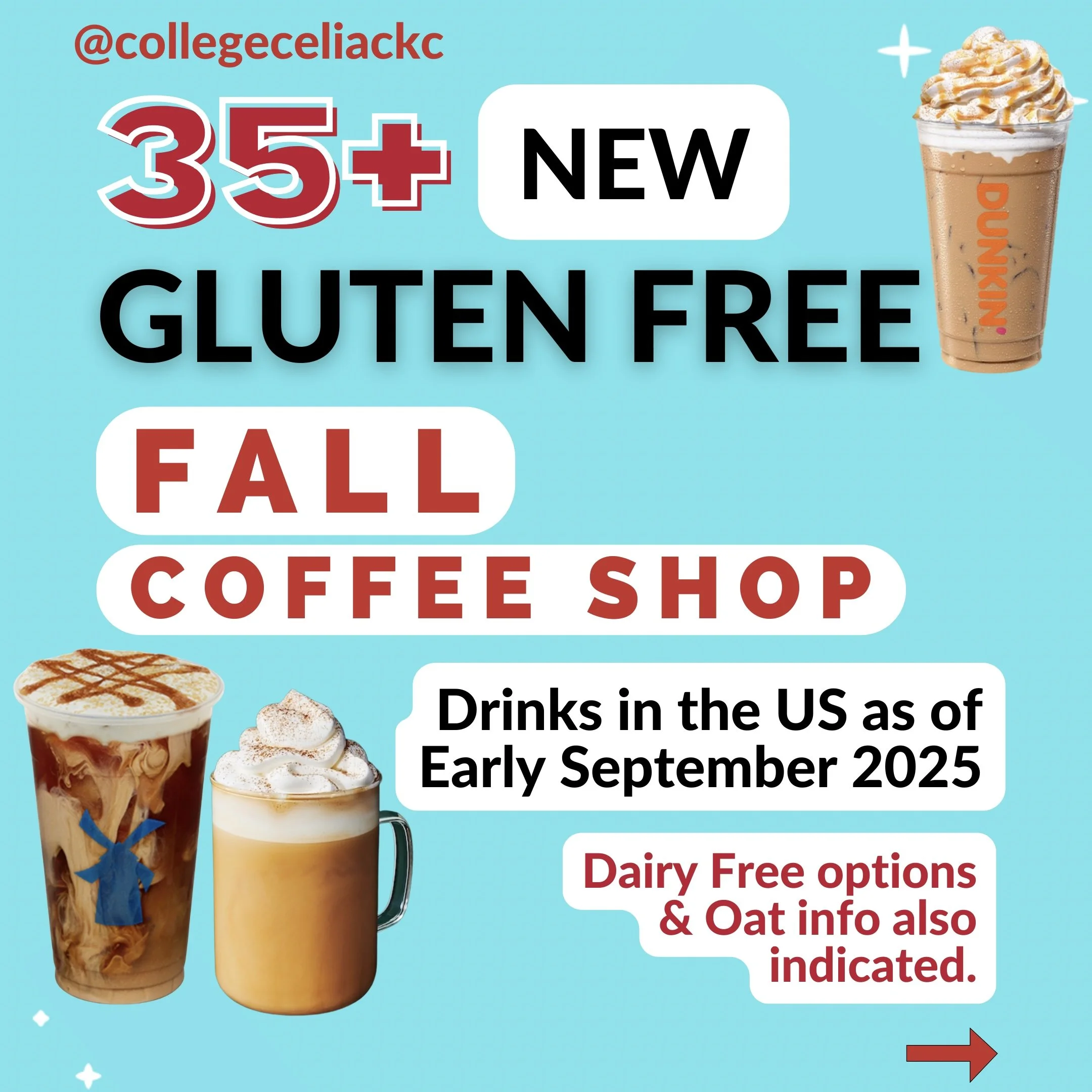 35+ Gluten Free Fall Coffee Drinks in the US as of Early September 2025