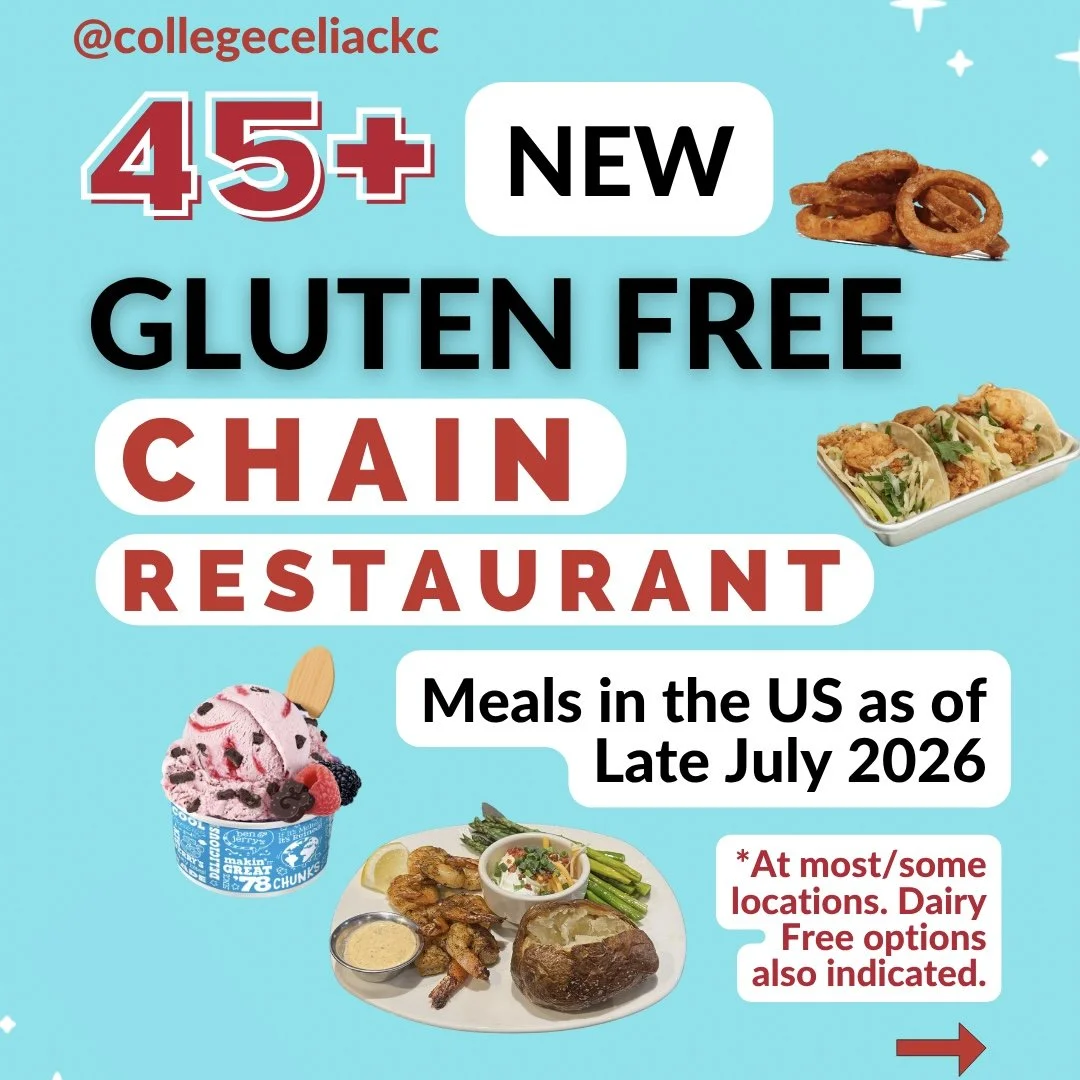 45+ NEW Gluten Free Options at US Chain Restaurants of Late July 2026