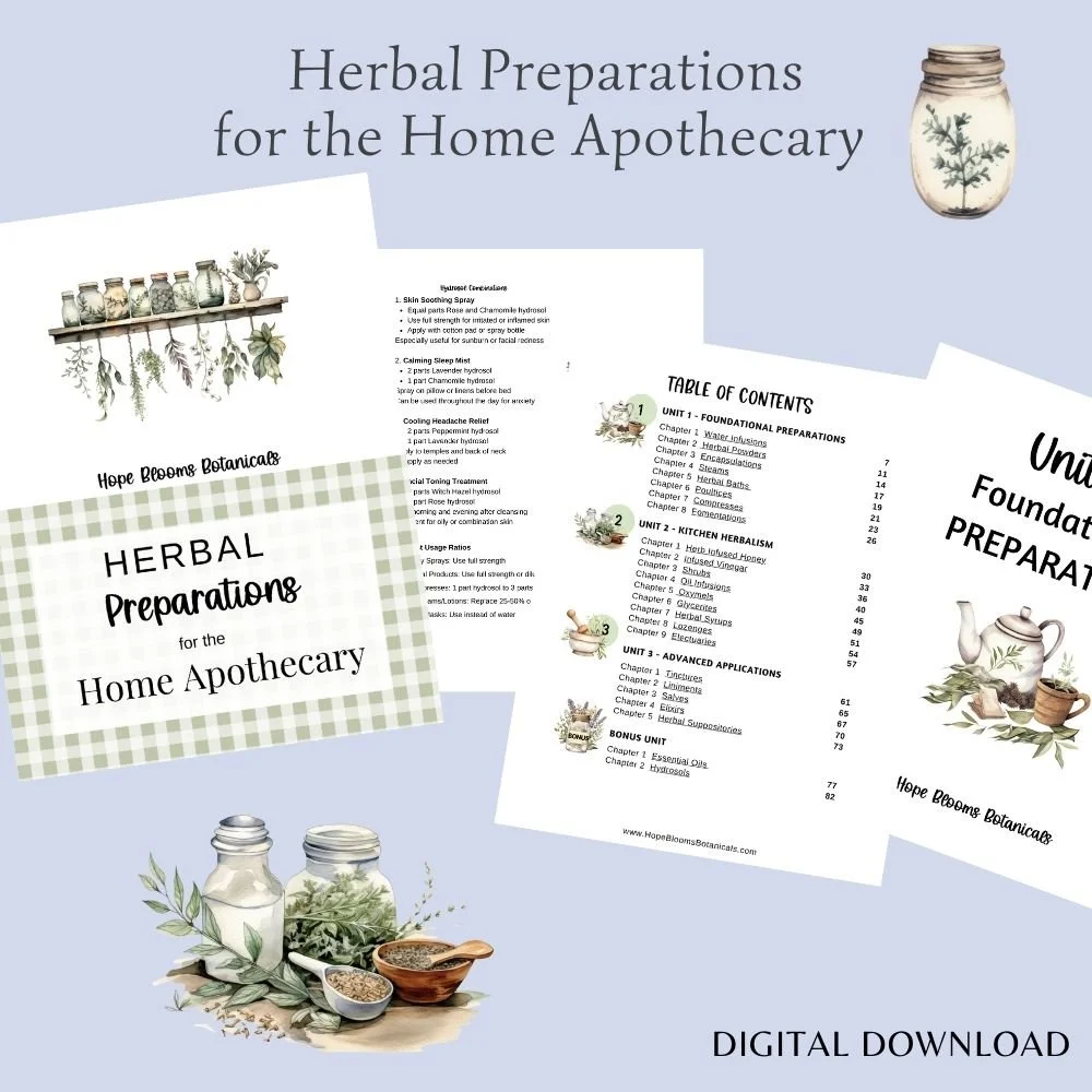 Herbal Preparations for Home and Community Herbalist