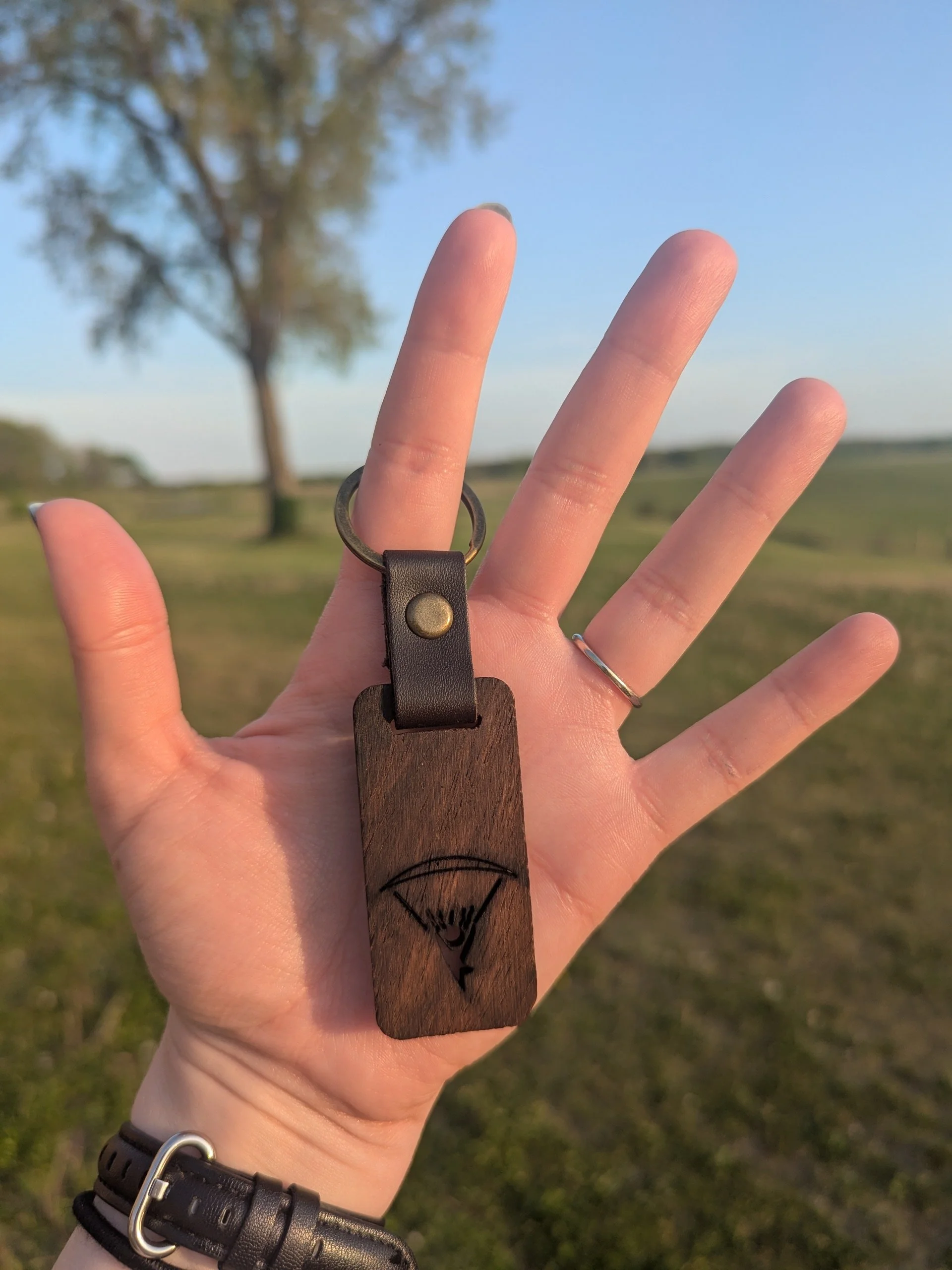 Sky Knights Wooden Keychain
