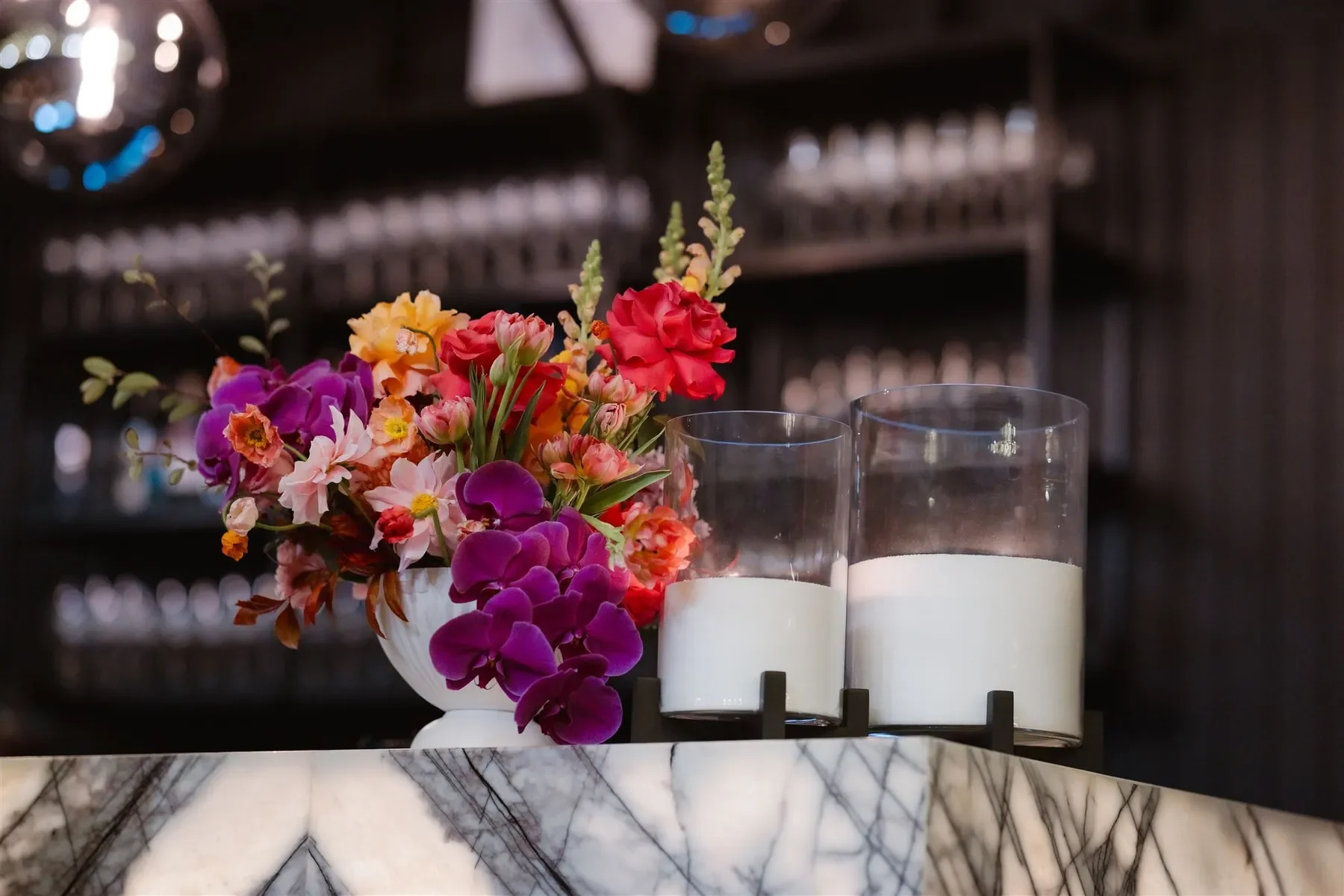 Brisbane wedding bar arrangement at The Refinery