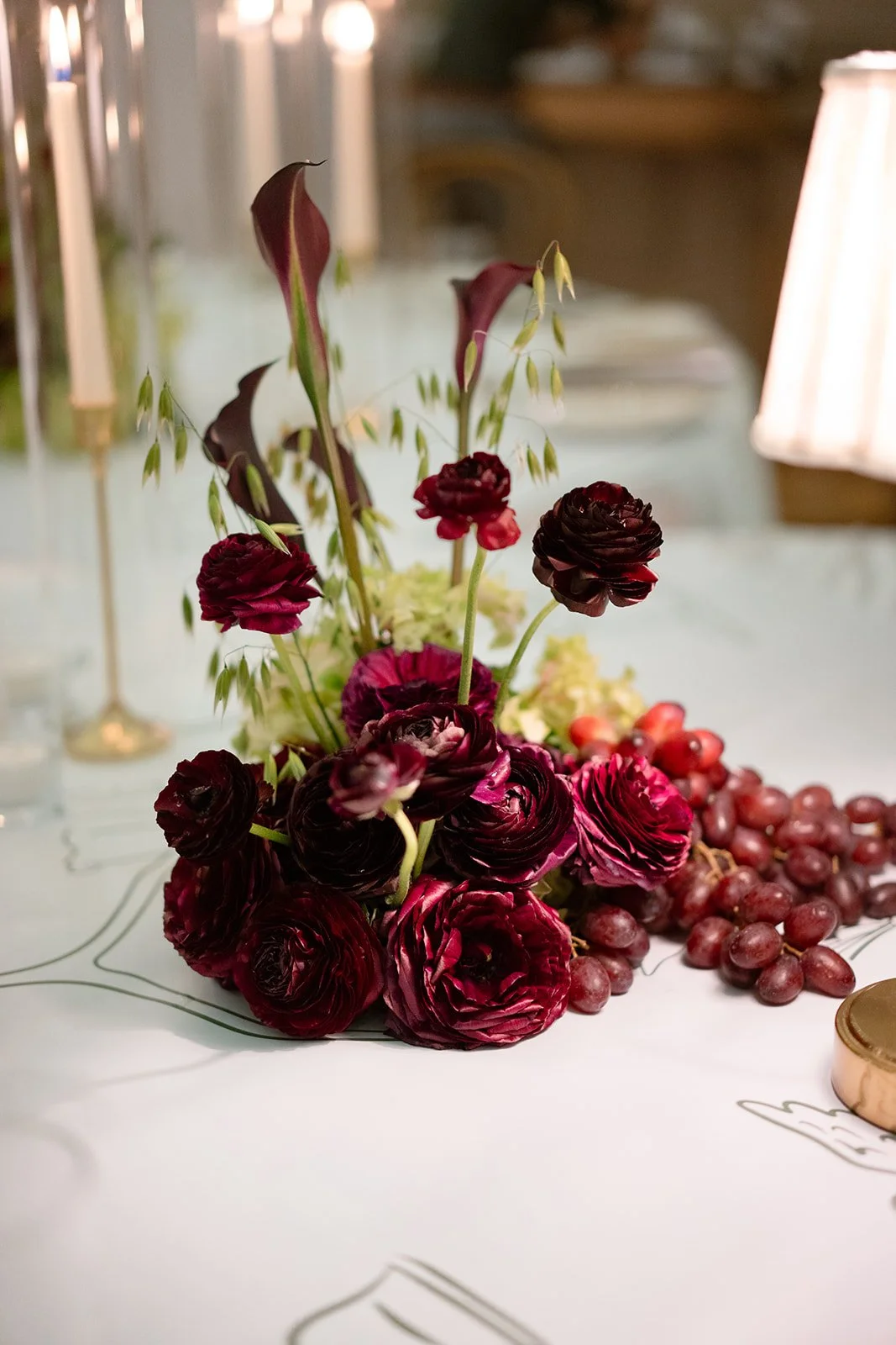 Table flowers at Brisbane wedding reception