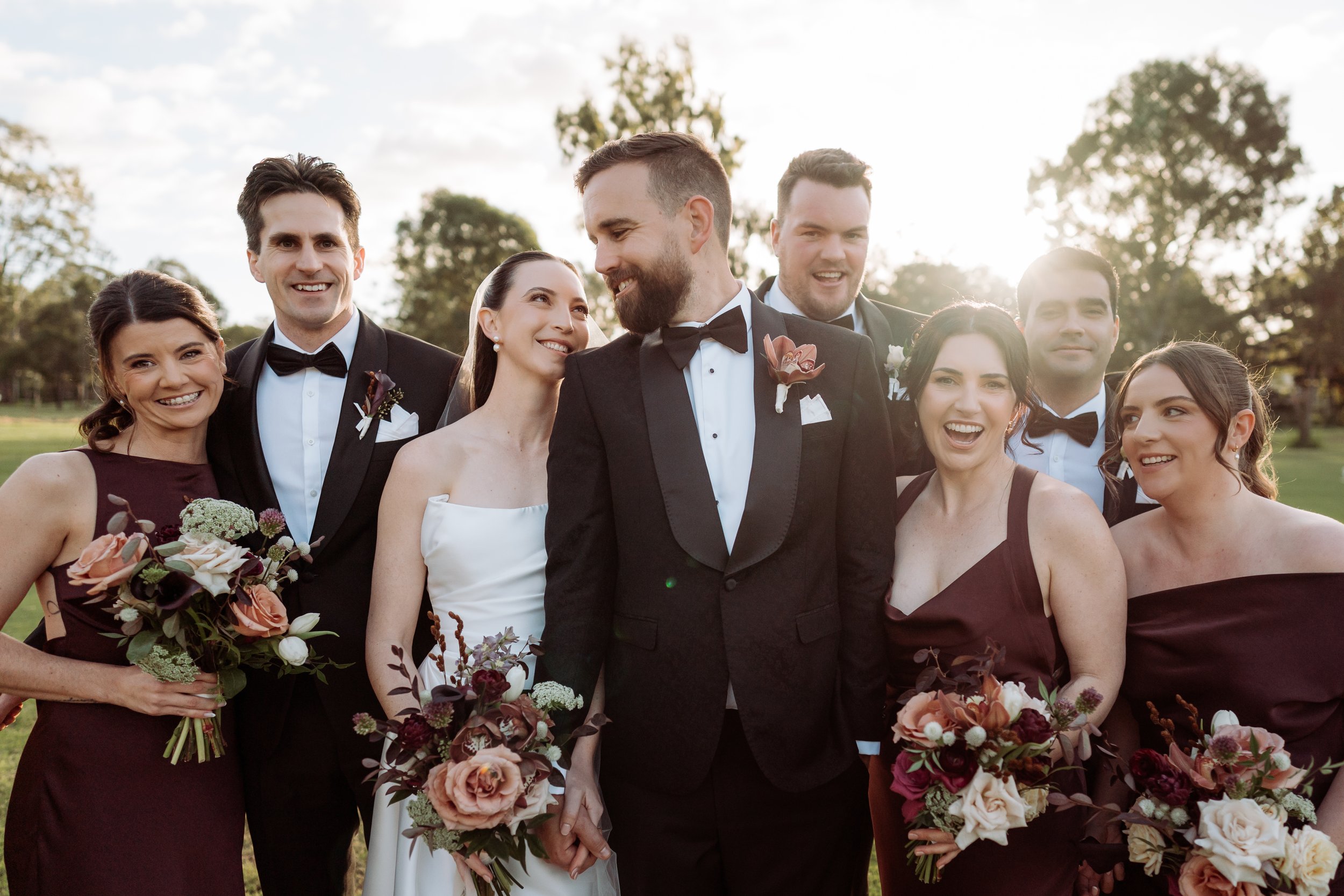 Bridal party at Hillstone St Lucia Wedding