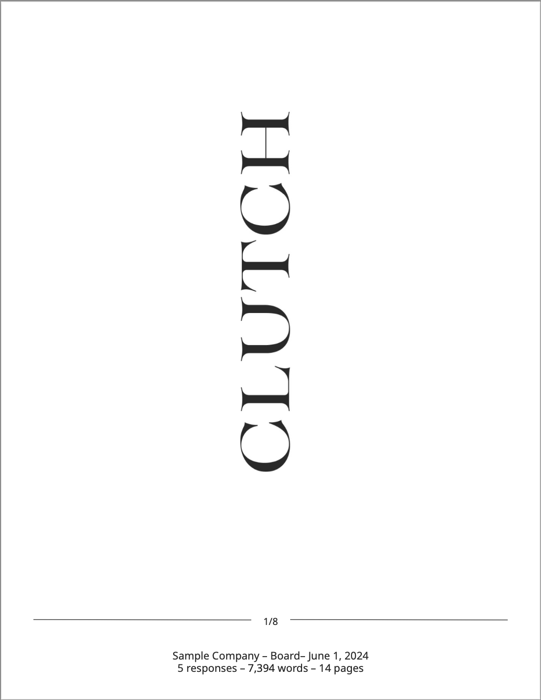 Clutch Team Scorecard