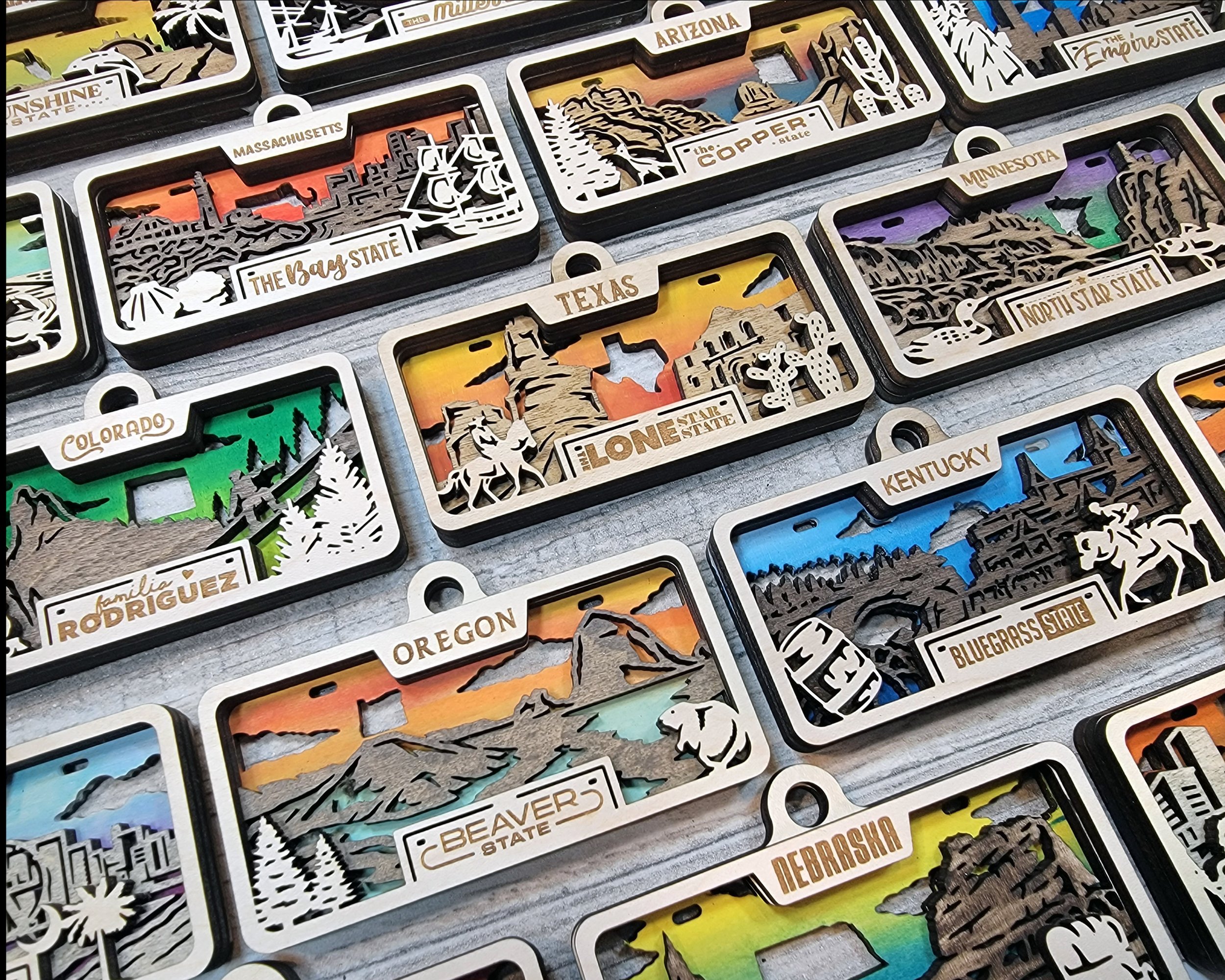 State Tag Ornaments