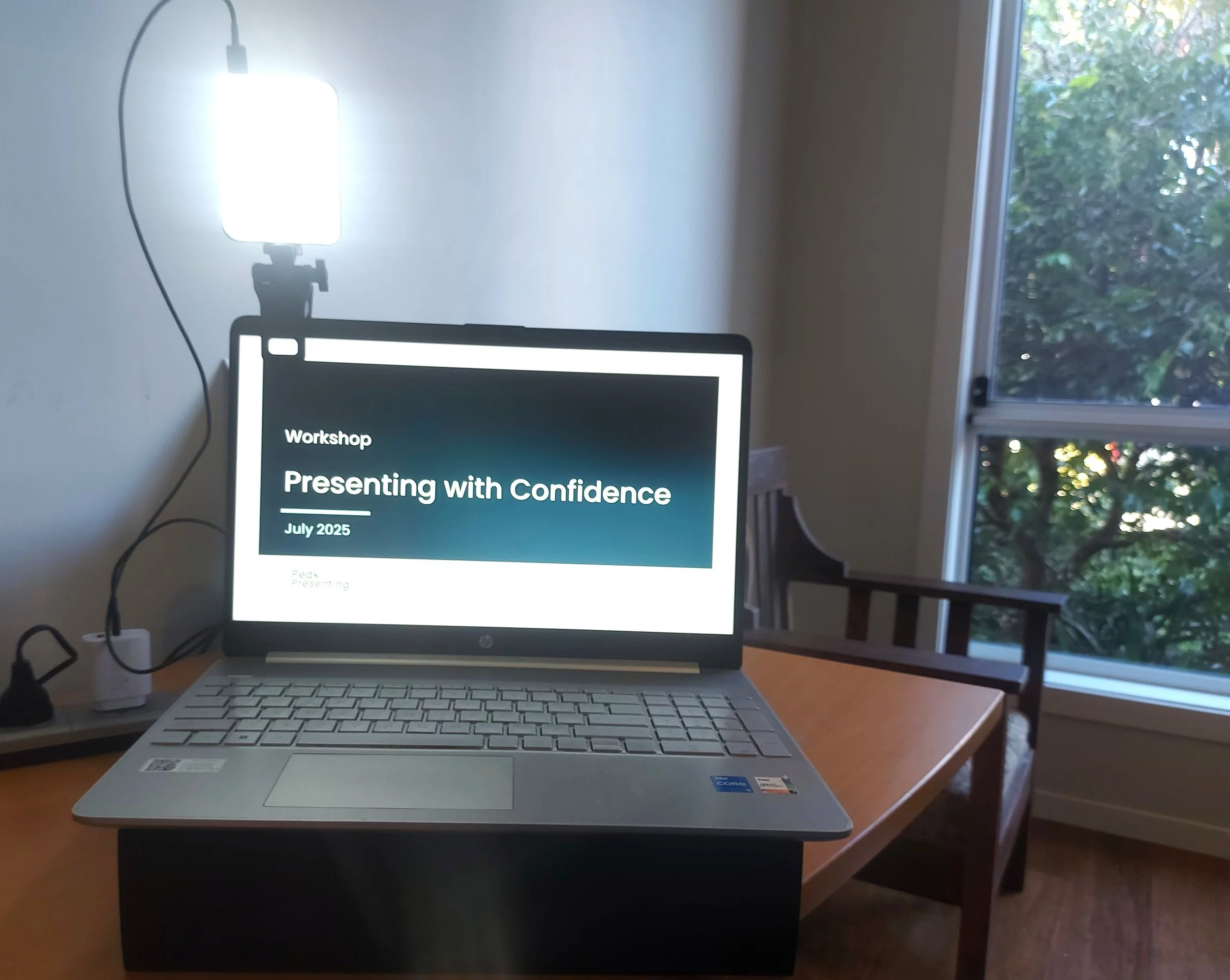 Light up when presenting online