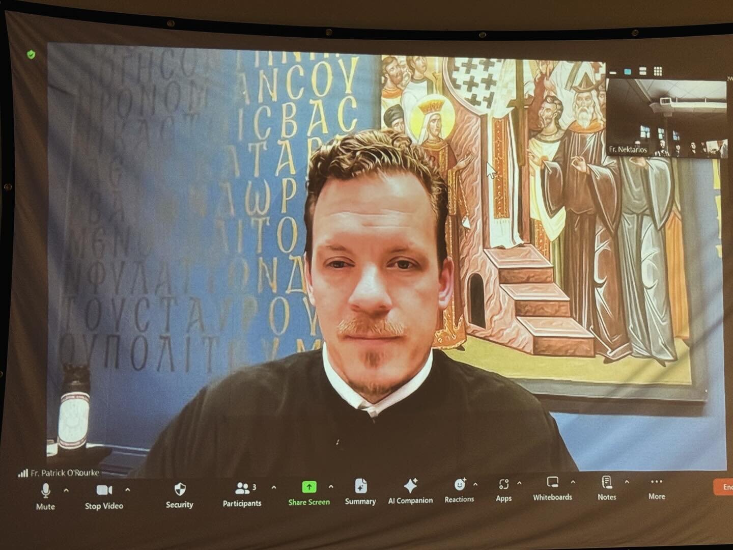 This evening, following Presanctified Liturgy, we continued our Lenten Lecture Series with our presenter, Fr. Patrick O&rsquo;Rourke, Dean of Students at @helleniccollegeholycross. 

We thank you, Fr. Patrick for your fantastic presentation on Orthod