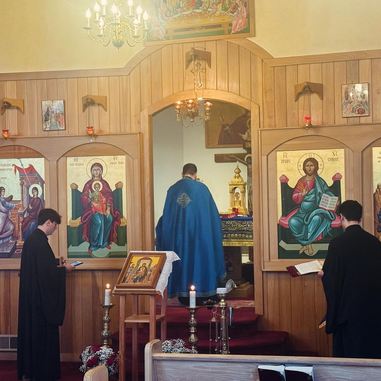 This evening we chanted the Akathist to the Theotokos in its entirety. May our Most Blessed Theotokos intercede for us as we now turn our minds and hearts toward the ascent to Jerusalem with our Lord and Savior Jesus Christ.