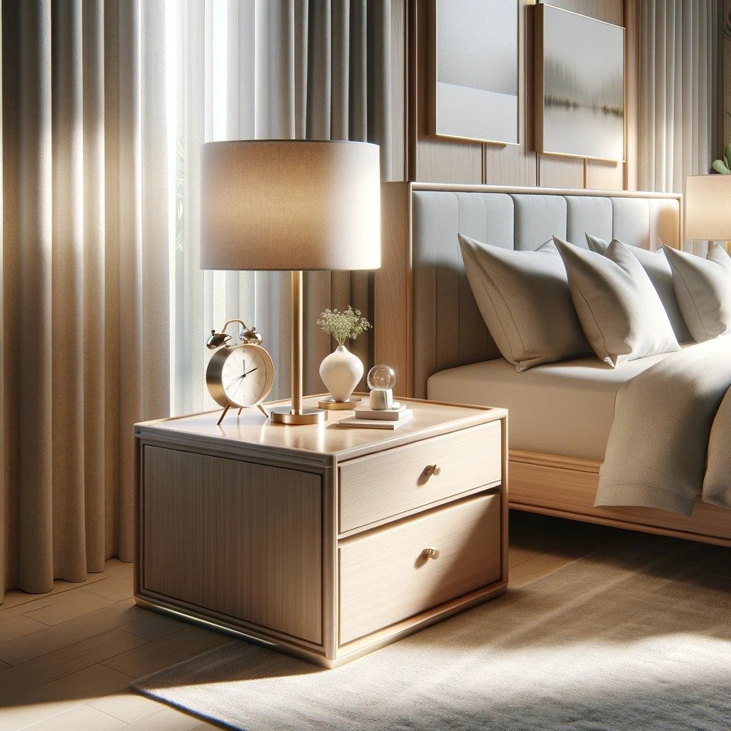 Experience the elegance of our French Provincial bedside table, with its graceful curves and detailed craftsmanship. This charming piece offers a touch of romance and sophistication, complete with storage drawers adorned with ornate handles.