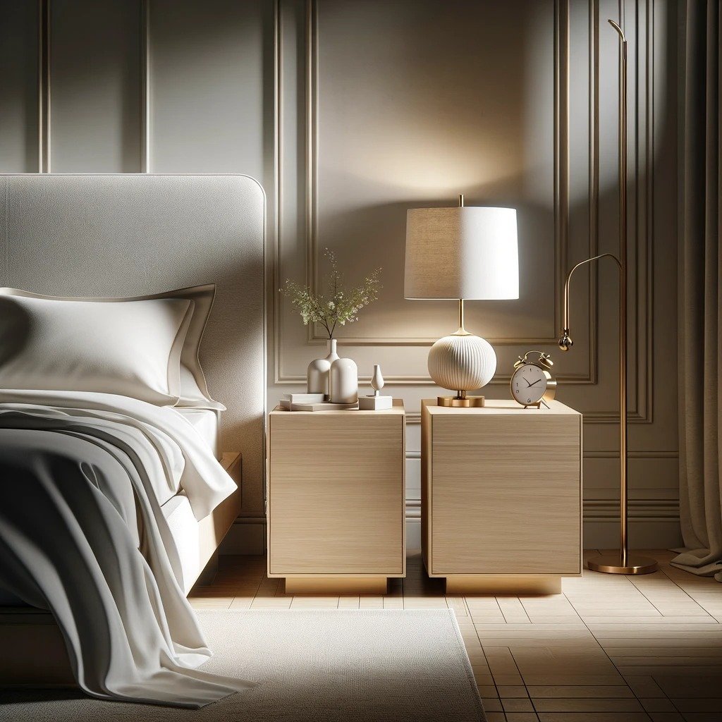 Introducing our classic wooden bedside table, where timeless design meets functionality. Crafted from rich, solid wood, this piece features a spacious drawer and lower shelf, offering ample storage and display space for your reading materials and dec