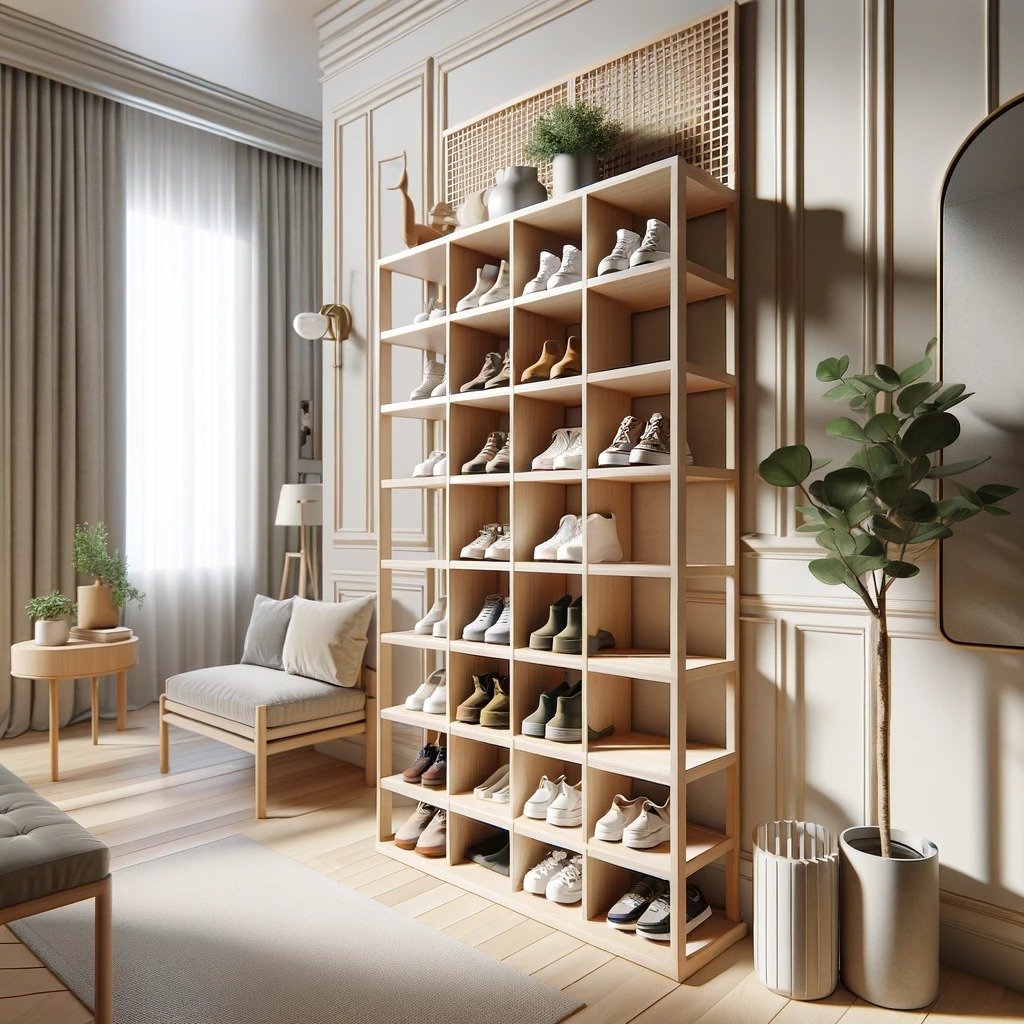 Keep your entryway clutter-free with our versatile shoe rack, featuring adjustable shelves to accommodate shoes of all sizes, from sneakers to high heels, ensuring every pair finds its place.
