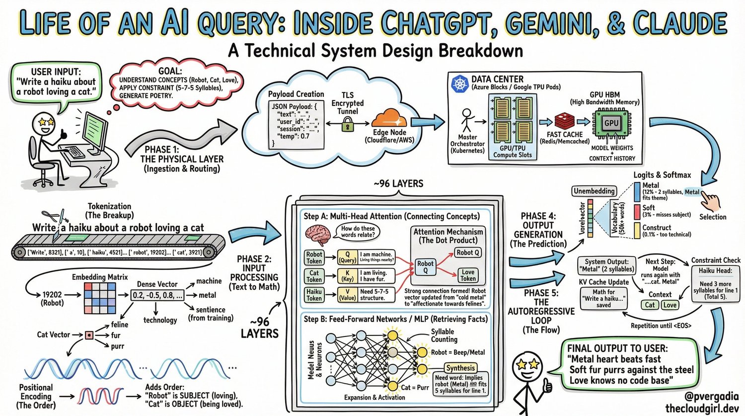 The Life of an AI Query: Inside ChatGPT, Gemini, & Claude — The Cloud Girl