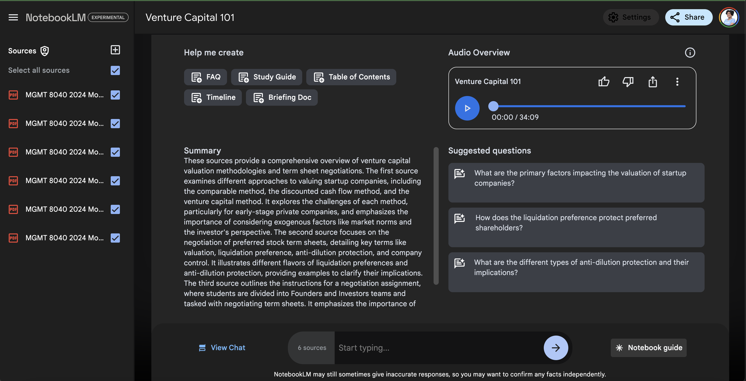 NotebookLM: Upload documents, ask questions to be answers based on the uploaded documents, even generate audio output to get an interactive learning experience