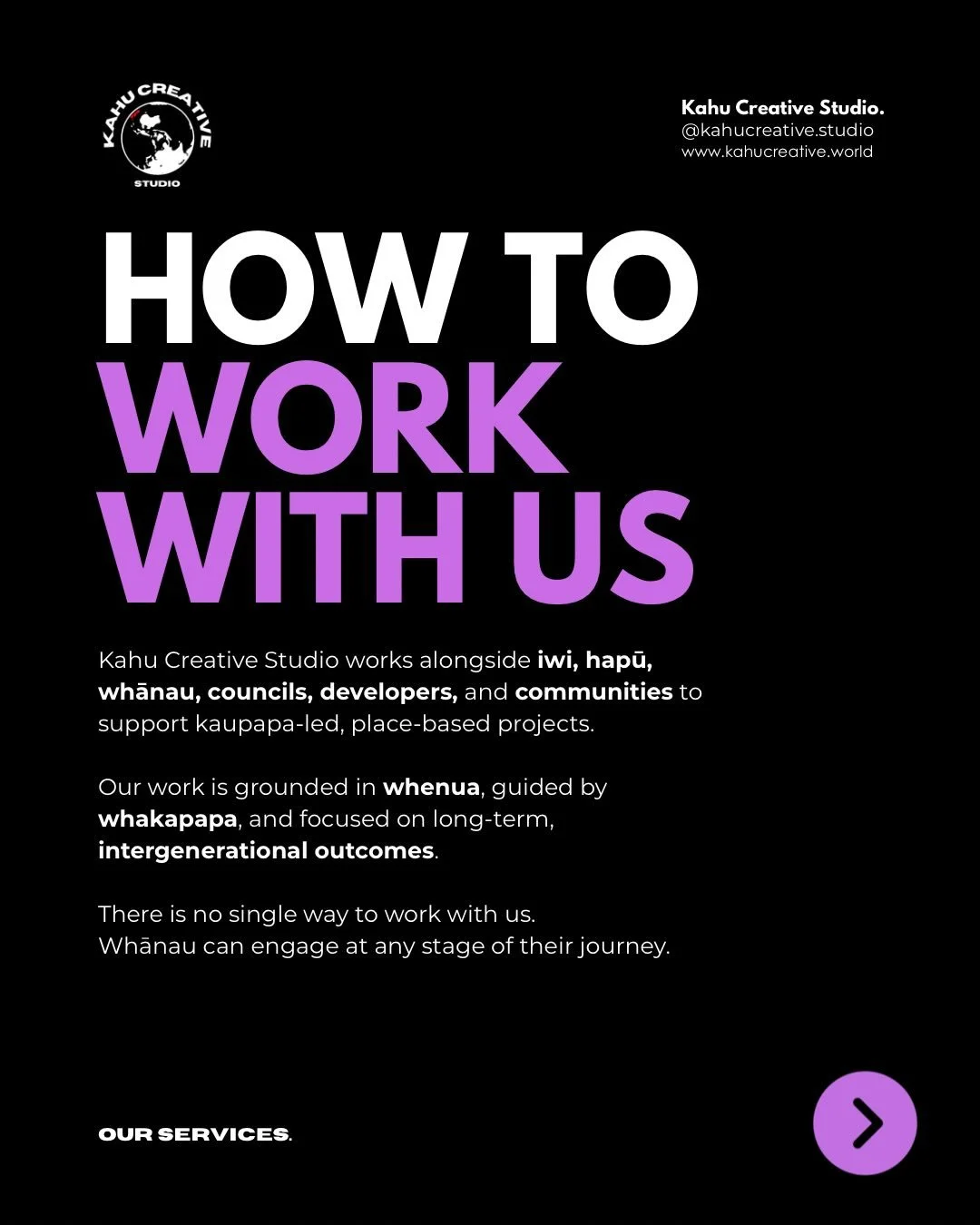 Got whenua and a vision &mdash; but not sure how to bring it together?

We help translate values, stories and intent into clear, grounded design.

Whenua analysis. Long-term vision. Design + mahi-toi.

Email us to kōrero. 🌱

#KahuCreativeStudio #Whe