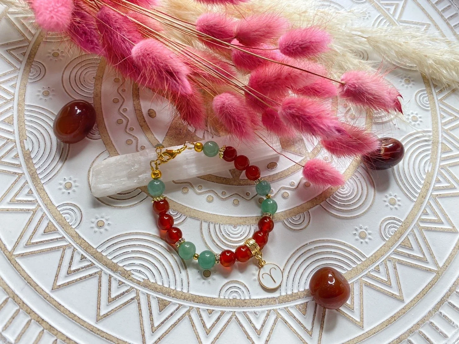 Zodiac Birth Stone Bracelet -  Aries