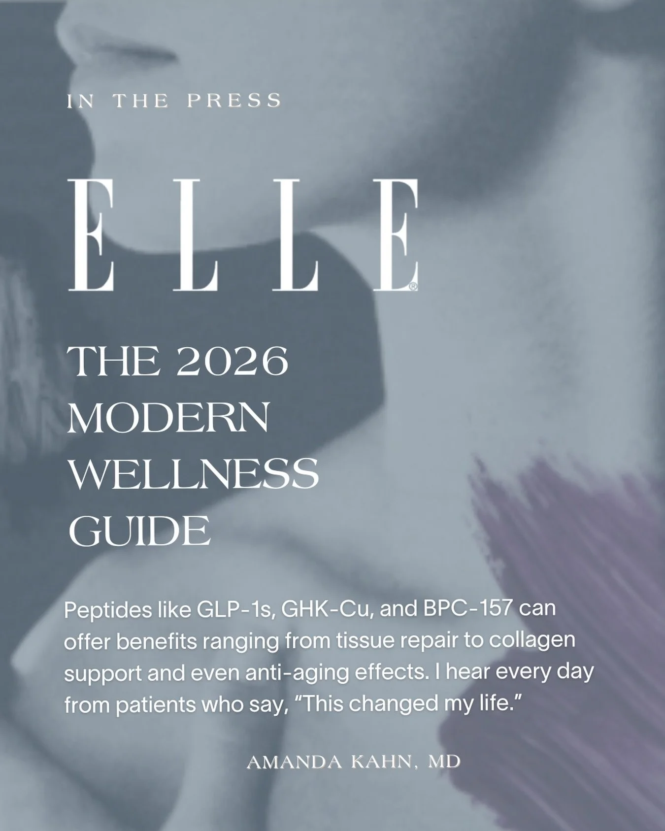 Thank you, @elleusa, for featuring me in The 2026 Modern Wellness Guide! Excited to share more about peptides. Here&rsquo;s to safe, personalized approaches that help you feel your best!

By: @kathleenhou 

#Longevity #Peptides #WellnessGuide #Modern