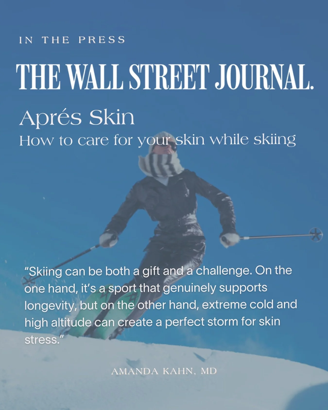 Thank you for the feature, @wsj! 

&ldquo;Skiing can be both a gift and a challenge,&rdquo; I shared. While it genuinely supports longevity through cardiovascular conditioning, muscular engagement, balance, coordination, and even mental health benefi