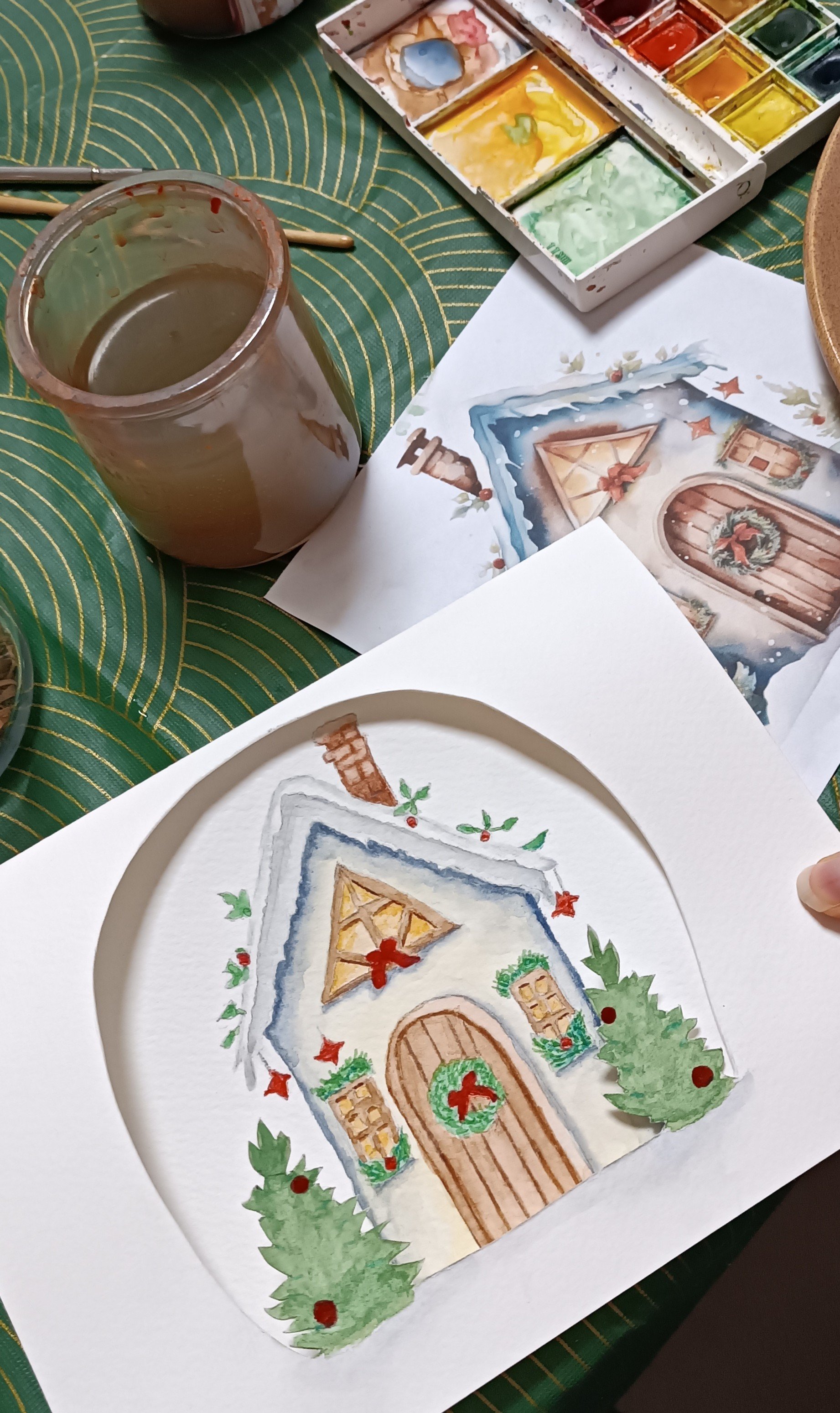 Atelier aquarelle carte de Noël - Samedi 20 décembre de 14h30 à 17h30