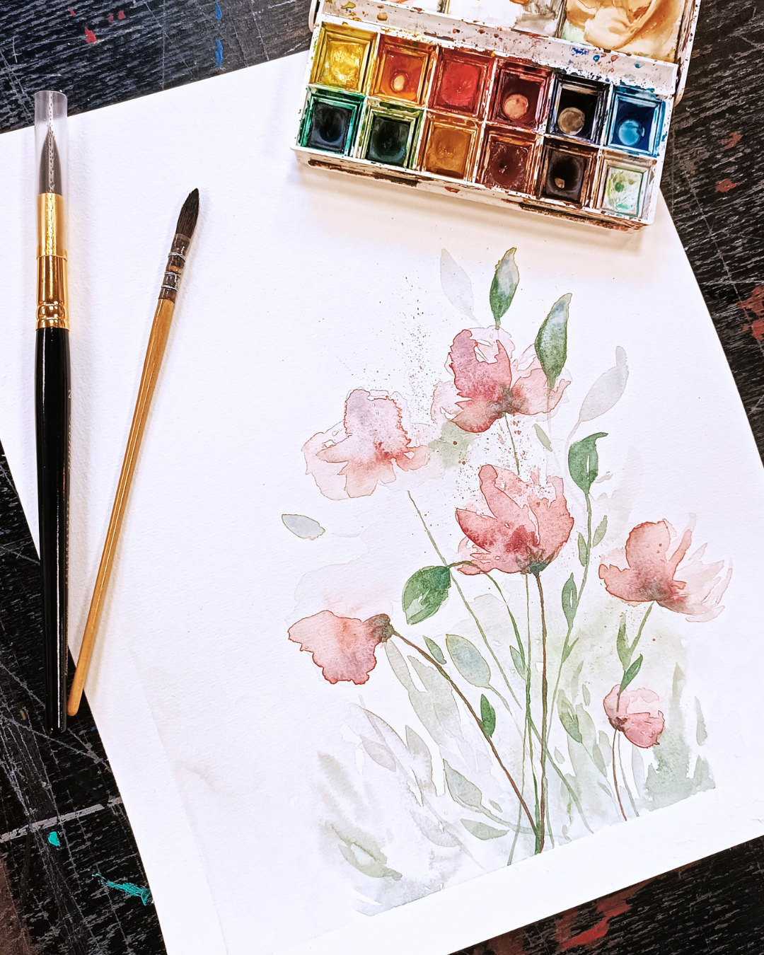 Atelier apéro aquarelle "Fleurs en éveil" - Vendredi 6 mars de 19h00 à 21h30