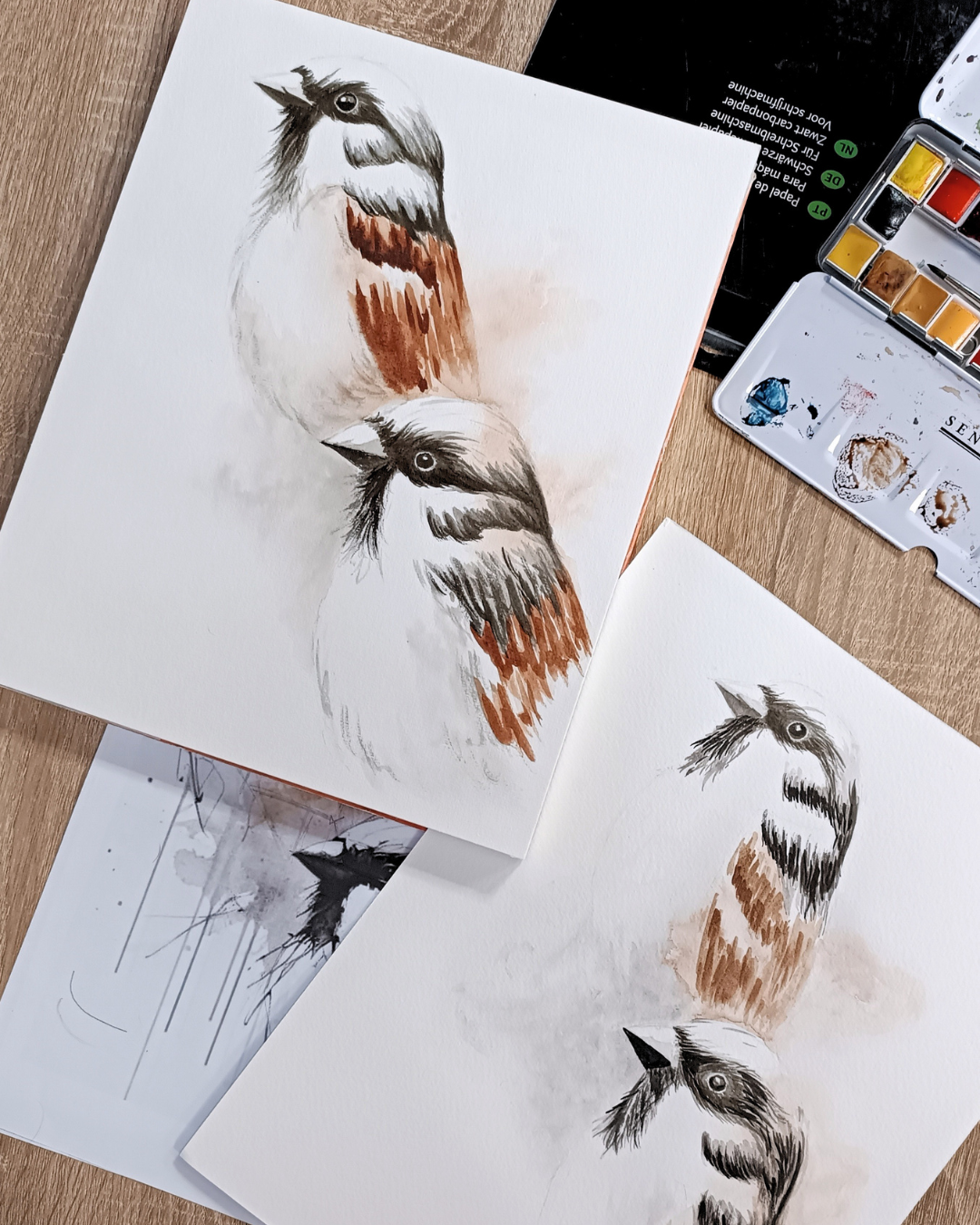 Atelier apéritif dinatoire aquarelle "oiseaux des jardins" - Vendredi 19 juin de 19h00 à 22h00