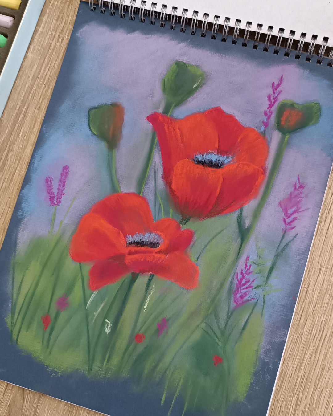Atelier goûter pastel "coquelicots dans les près" - Samedi 27 juin de 16h00 à 18h30