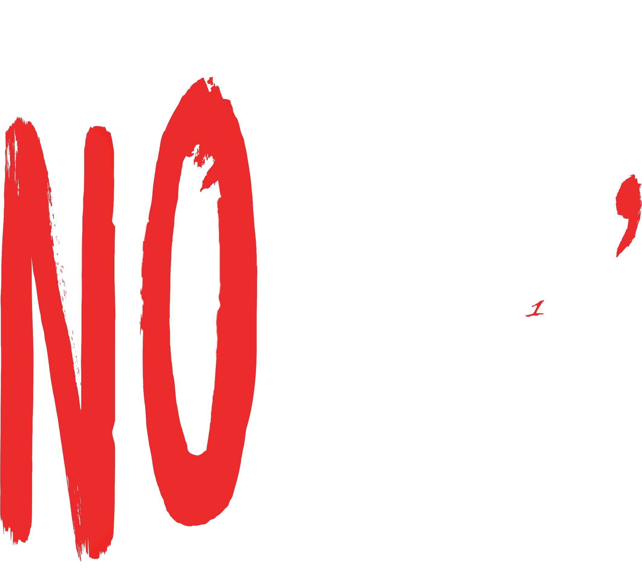 The image features the text 'NO Sweat, NO 1GLO, NO GAIN' in large, red, brushstroke-style letters, with the words 'S' and '1' in smaller, white, rough-textured font. The background is black, making the text stand out prominently.