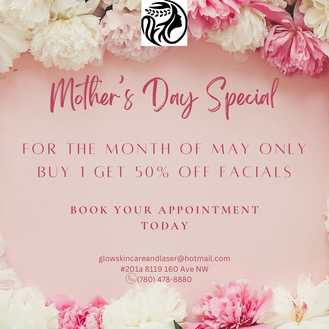 Give Mom the gift of relaxation this Mother&rsquo;s Day with BOGO 50% off facials! Treat her to a day of pampering and rejuvenation she truly deserves. Book now and indulge her in the ultimate self-care experience! 

#mothersdayspa #mothersday #mothe